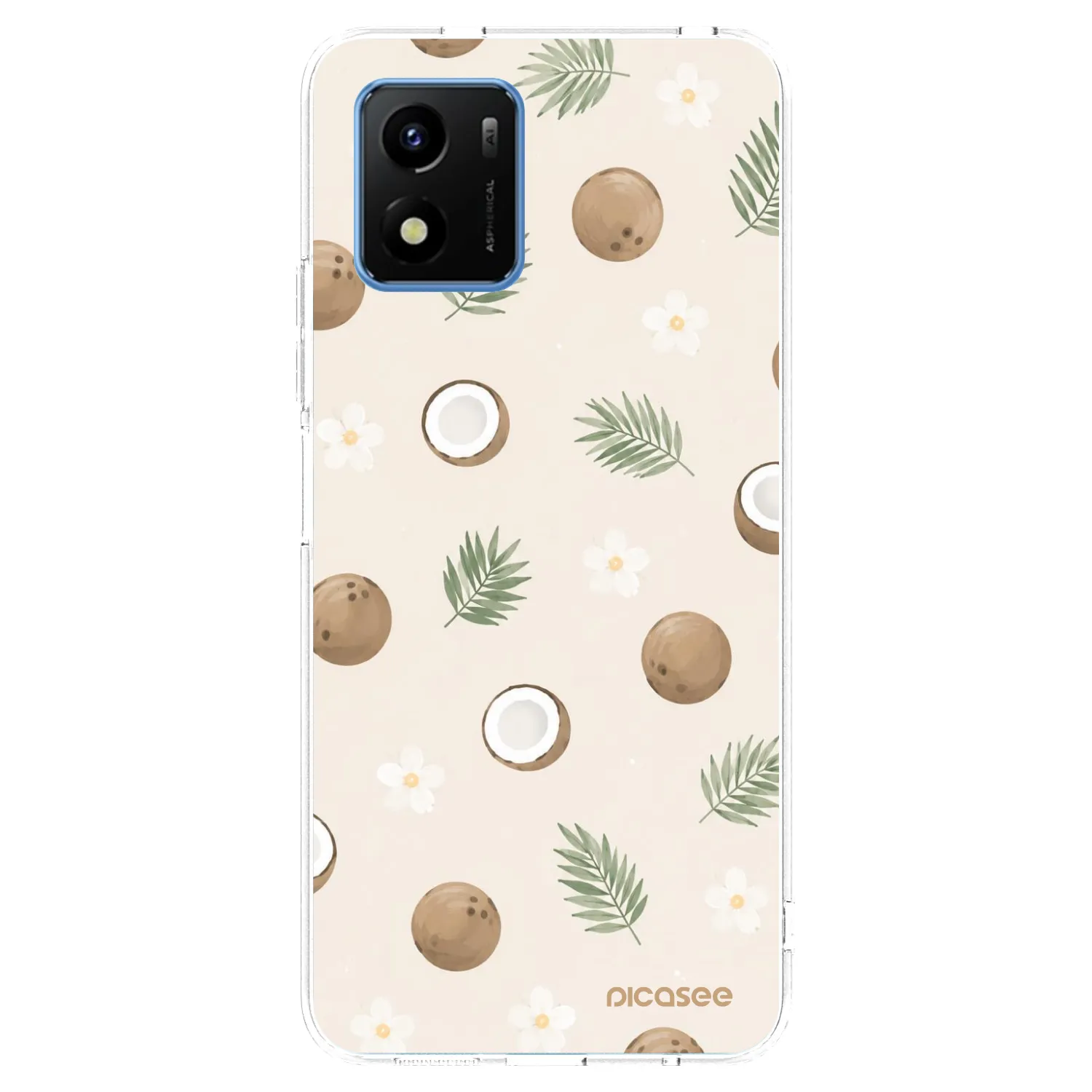 Picasee διαφανής θήκη σιλικόνης Vivo Y01 - Coconut Breeze