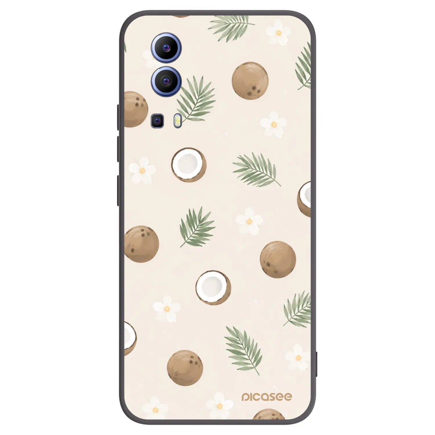 Picasee Μαύρη θήκη σιλικόνης για Vivo Y52 5G - Coconut Breeze
