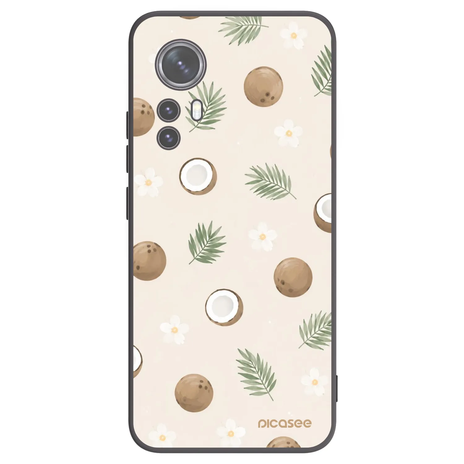 Picasee Μαύρη θήκη σιλικόνης για Xiaomi 12X - Coconut Breeze