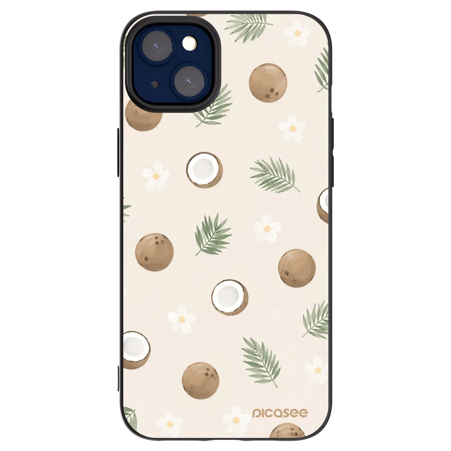 Picasee Μαύρη θήκη σιλικόνης για Apple iPhone 14 Plus - Coconut Breeze