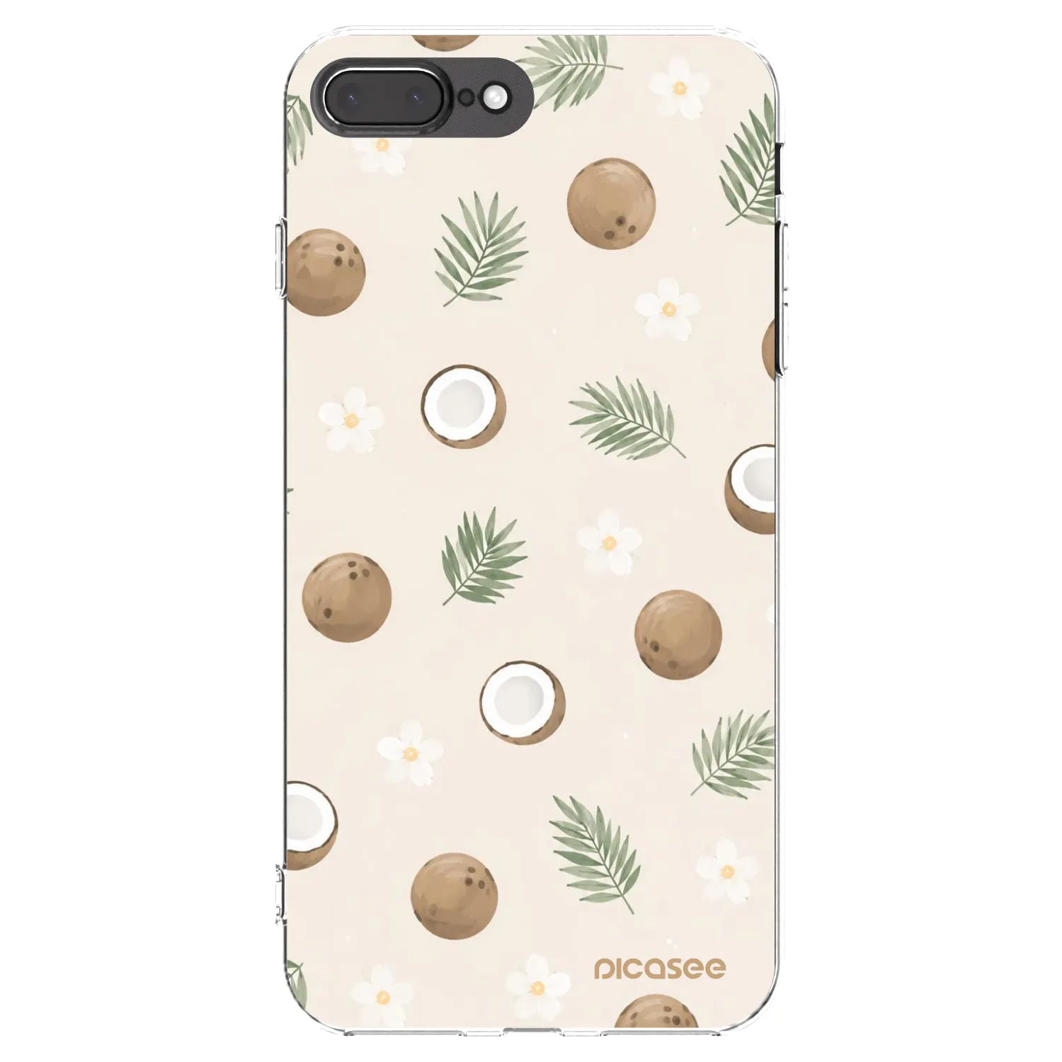 Picasee διαφανής θήκη σιλικόνης Apple iPhone 8 Plus - Coconut Breeze