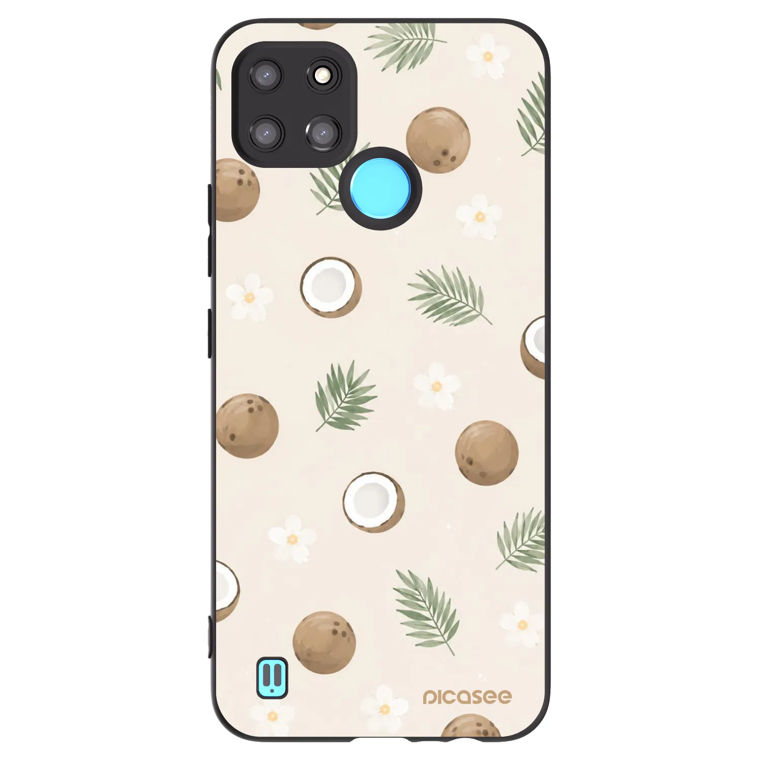 Picasee Μαύρη θήκη σιλικόνης για Realme C21Y - Coconut Breeze