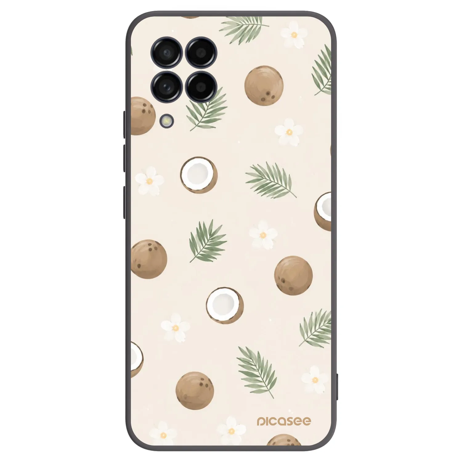 Picasee Μαύρη θήκη σιλικόνης για Samsung Galaxy M53 5G - Coconut Breeze