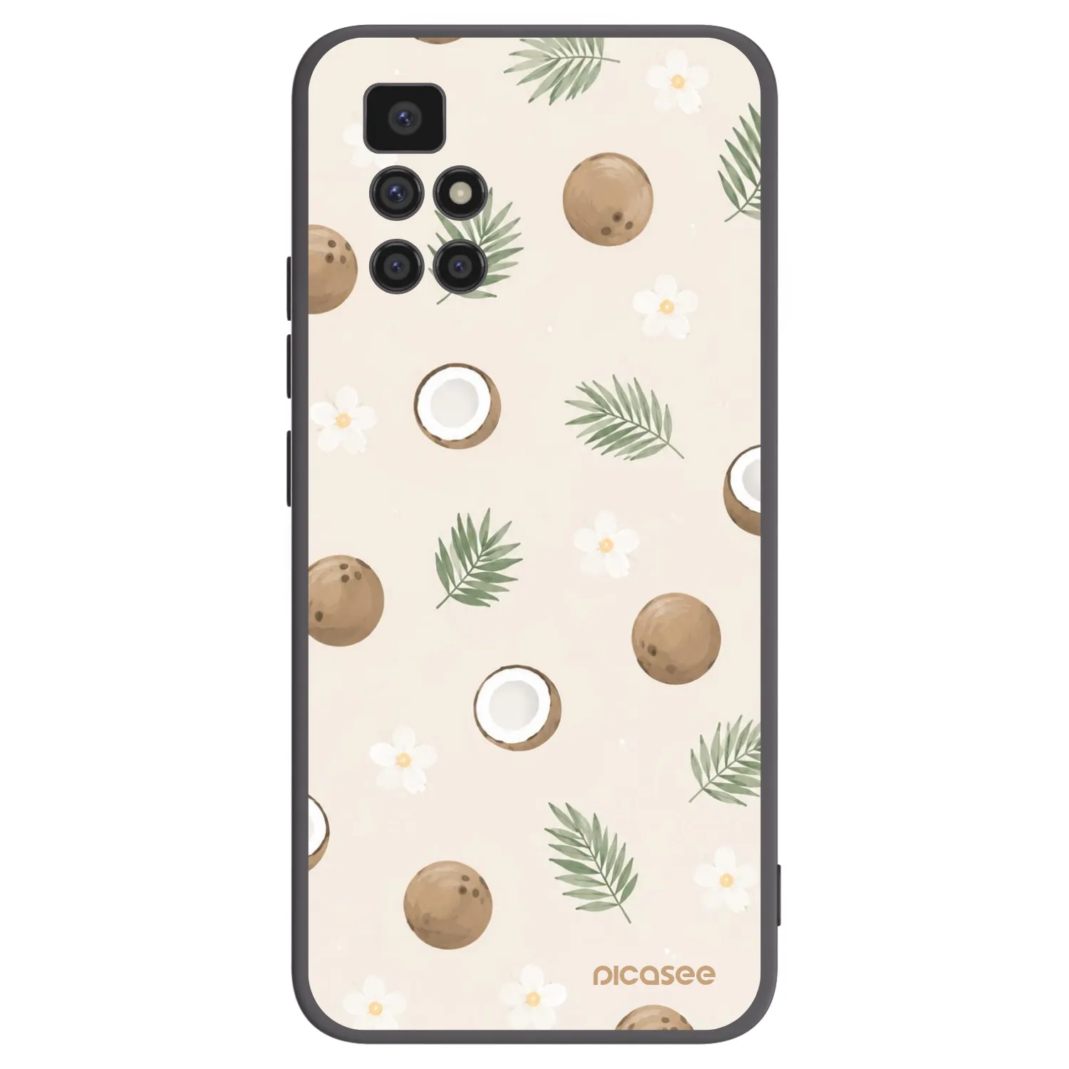 Picasee Μαύρη θήκη σιλικόνης για Xiaomi Redmi 10 (2022) - Coconut Breeze