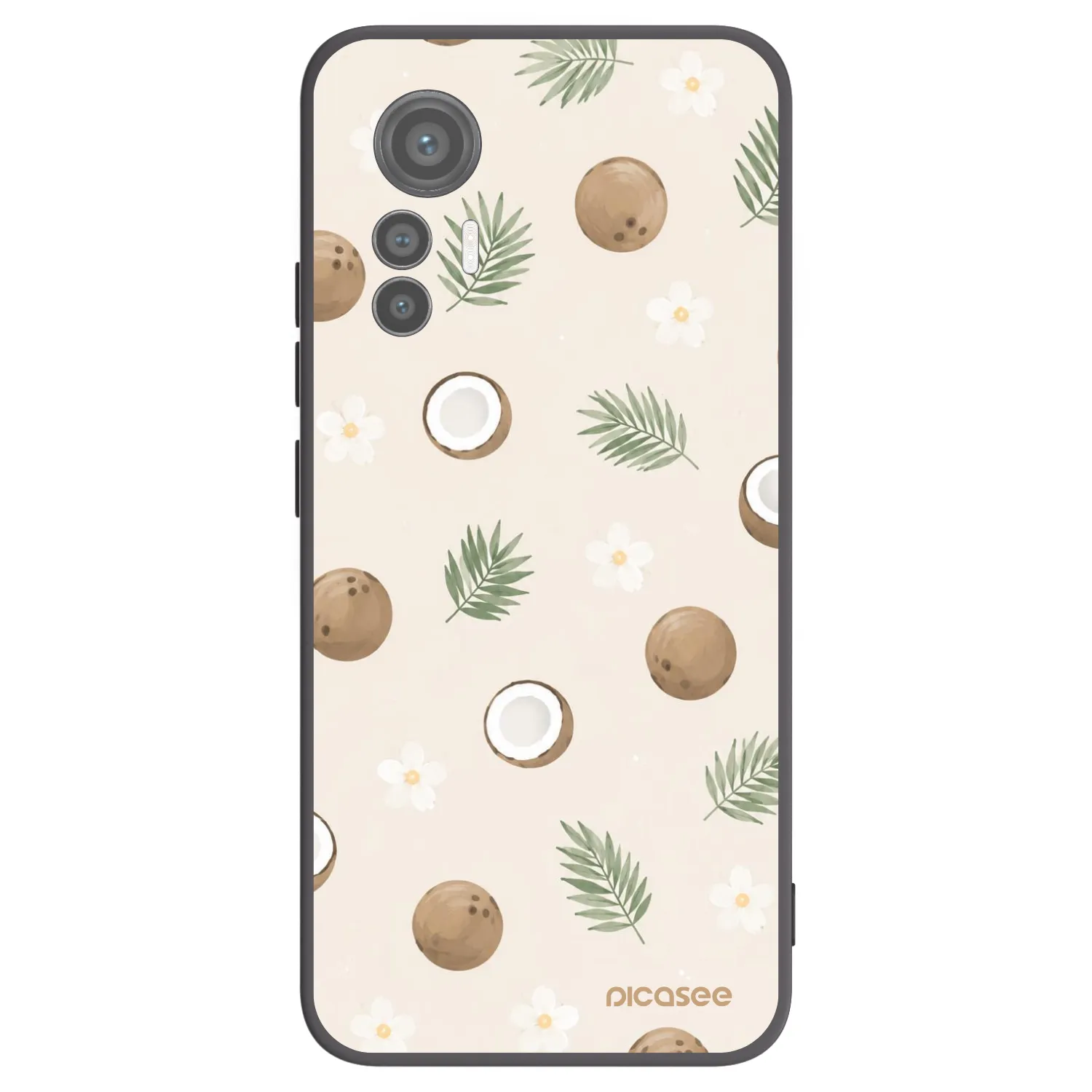 Picasee Μαύρη θήκη σιλικόνης για Xiaomi 12 Lite - Coconut Breeze