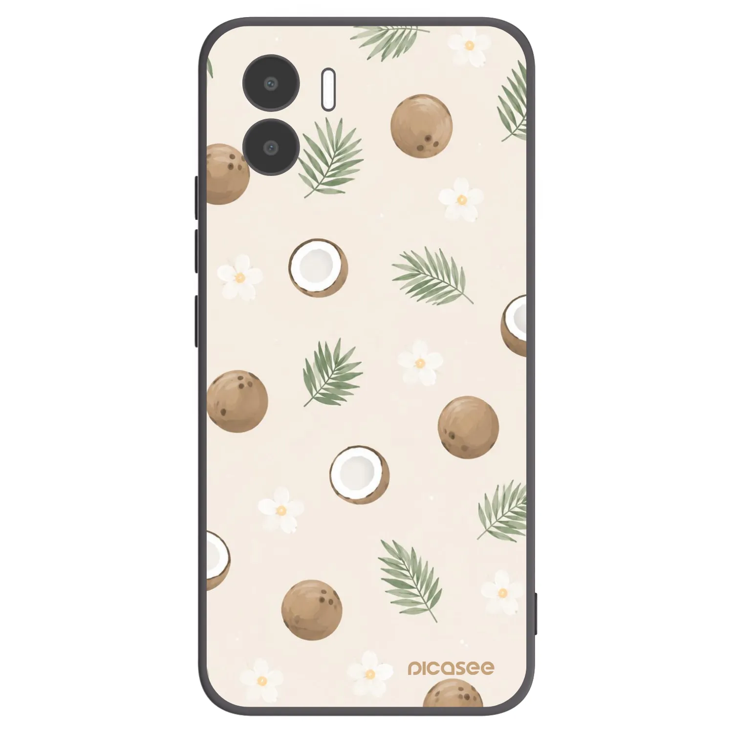 Picasee Μαύρη θήκη σιλικόνης για Xiaomi Redmi A1 - Coconut Breeze