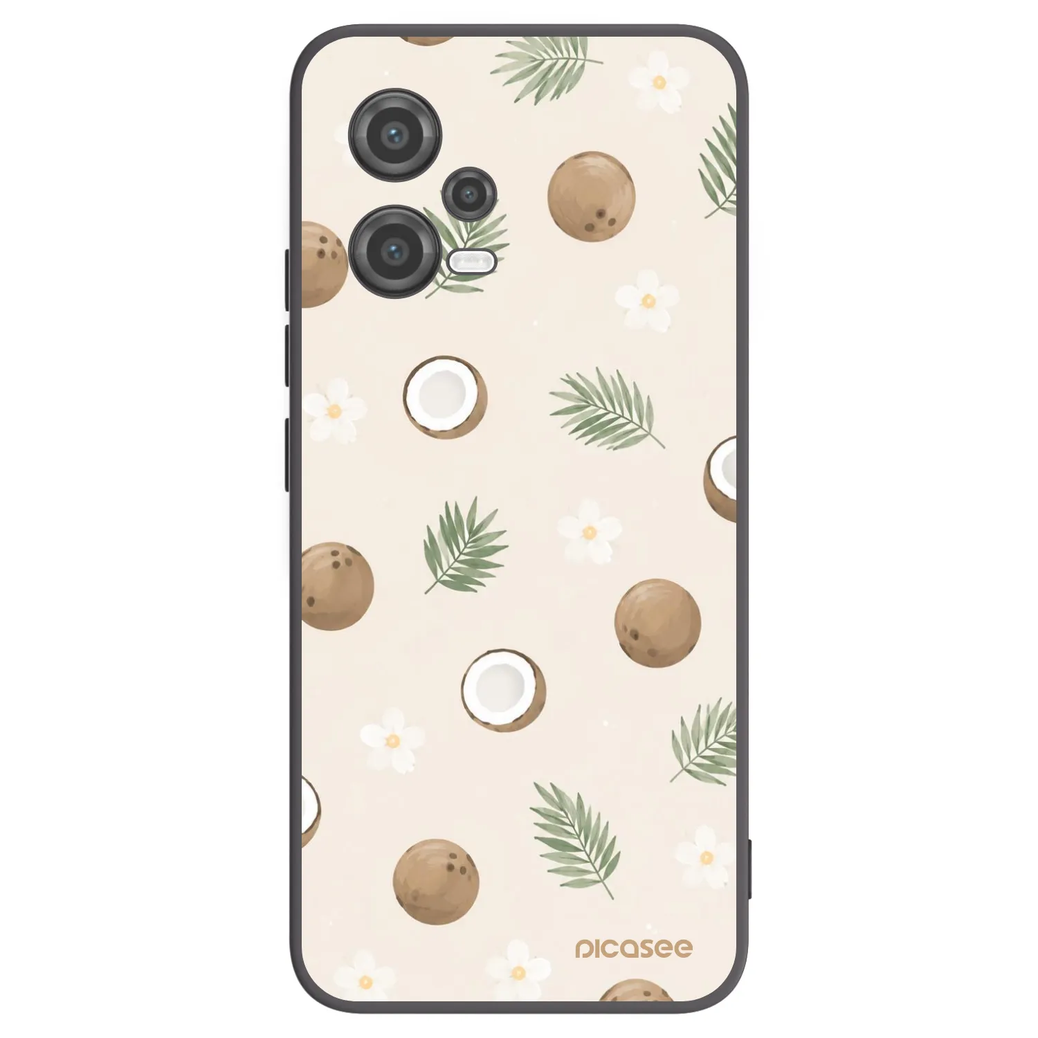 Picasee Μαύρη θήκη σιλικόνης για Xiaomi Poco X5 - Coconut Breeze