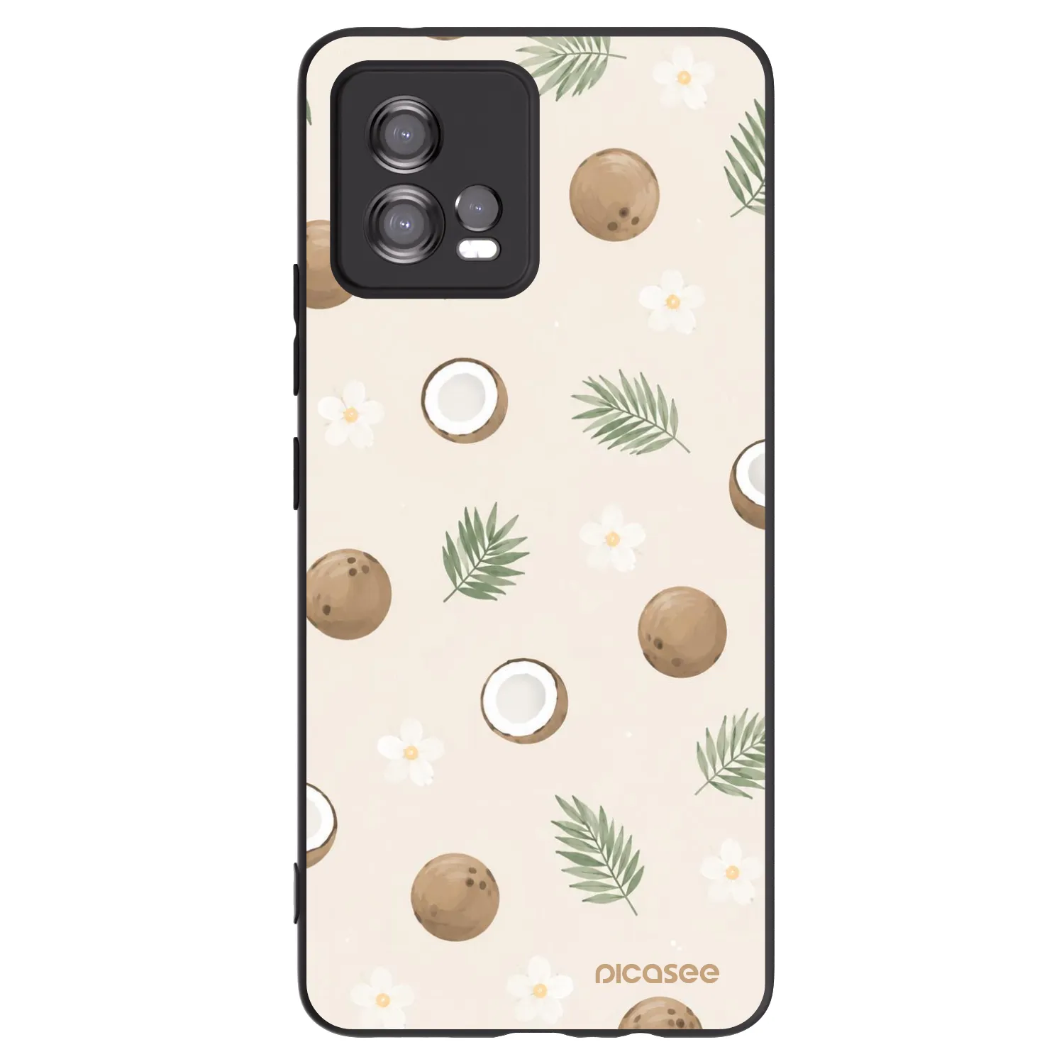 Picasee Μαύρη θήκη σιλικόνης για Motorola Moto G72 - Coconut Breeze