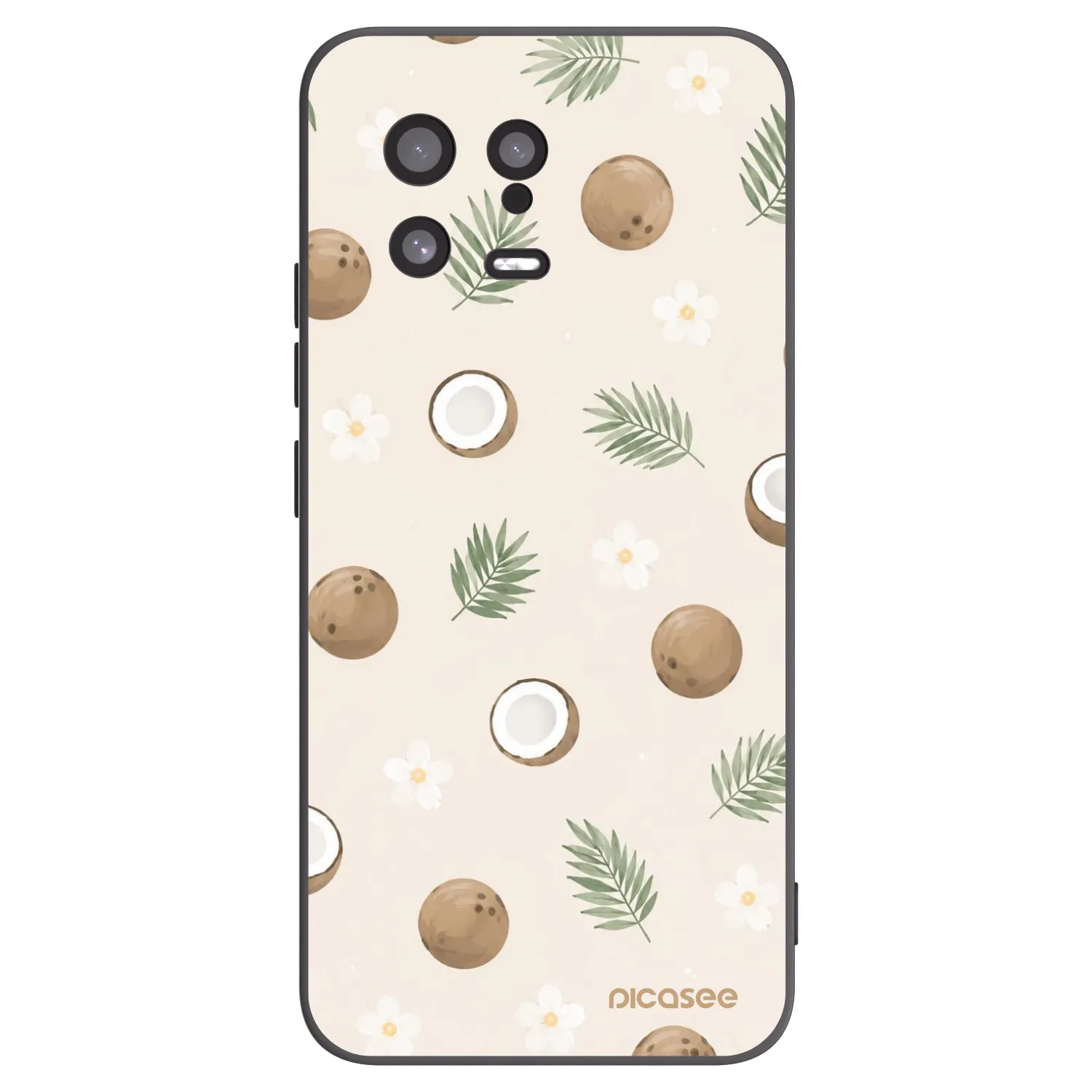 Picasee Μαύρη θήκη σιλικόνης για Xiaomi 13 - Coconut Breeze