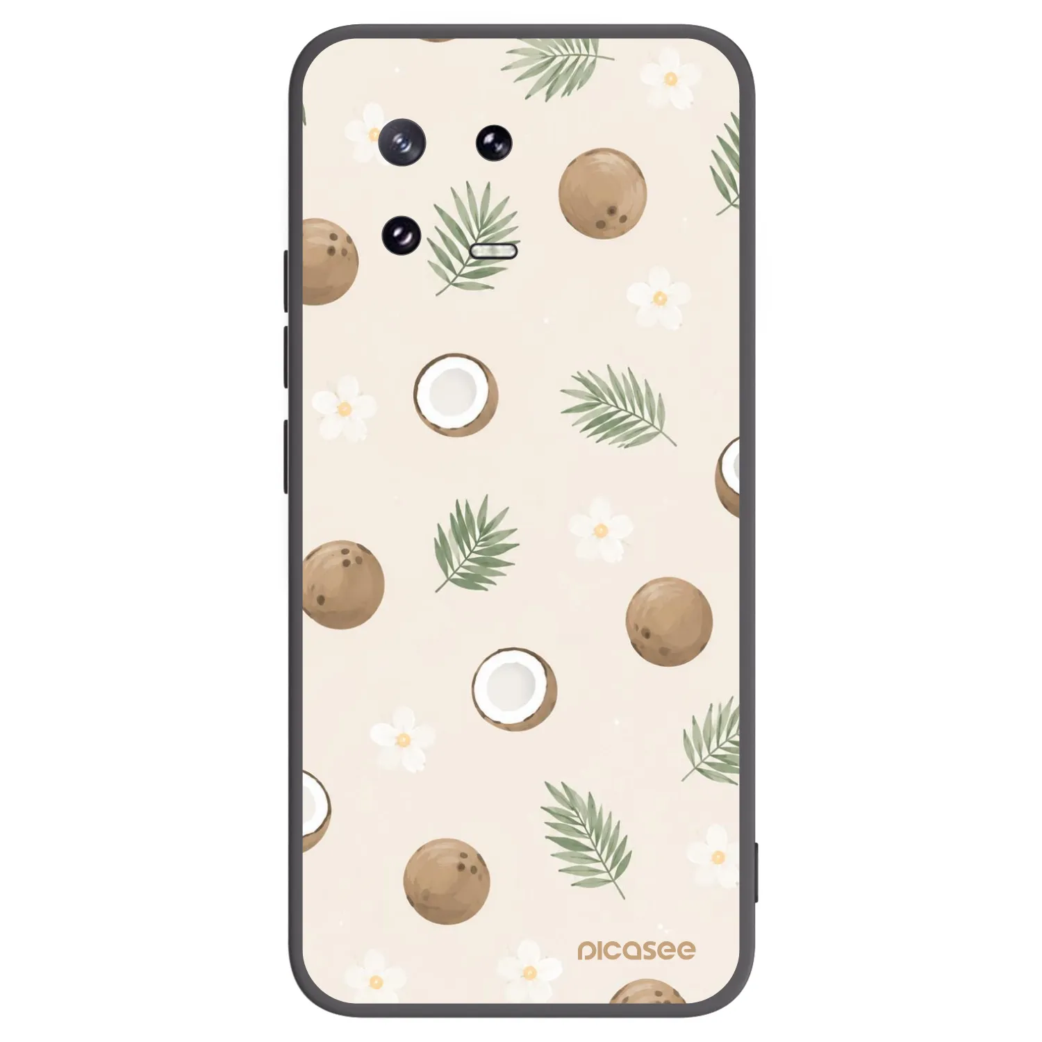 Picasee Μαύρη θήκη σιλικόνης για Xiaomi 13 Pro - Coconut Breeze