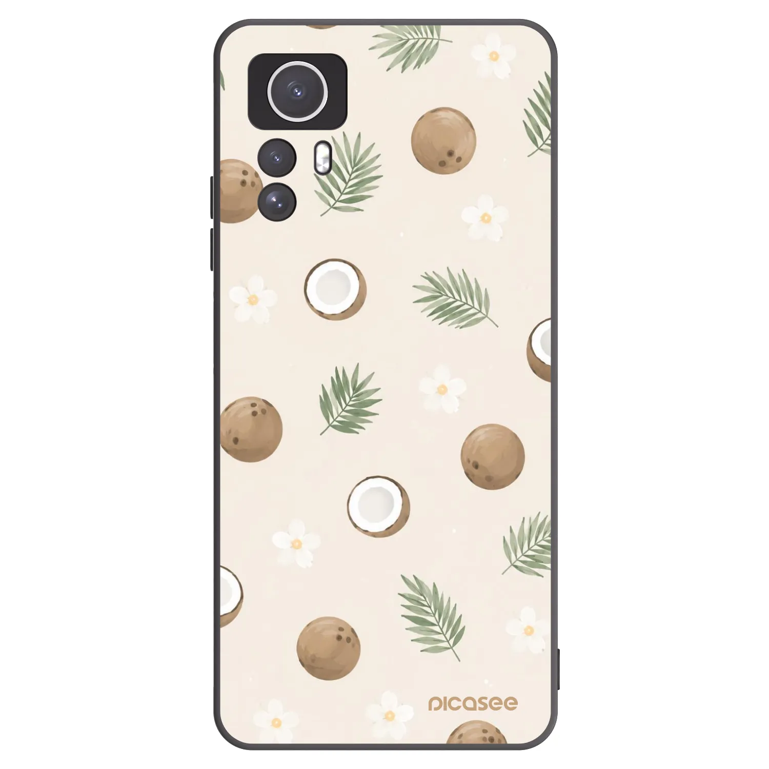 Picasee Μαύρη θήκη σιλικόνης για Xiaomi Redmi Note 12S - Coconut Breeze