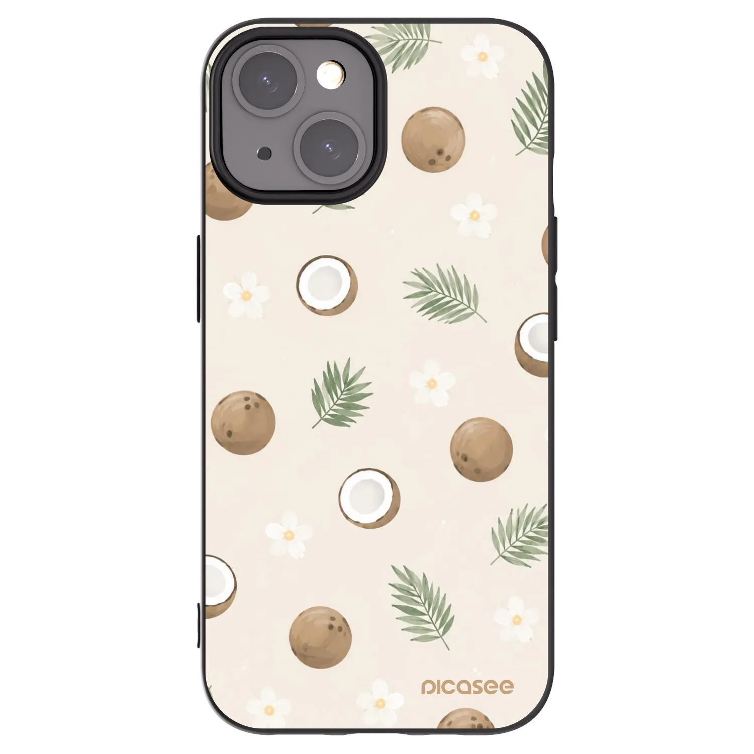 Picasee Μαύρη θήκη σιλικόνης για Apple iPhone 15 - Coconut Breeze