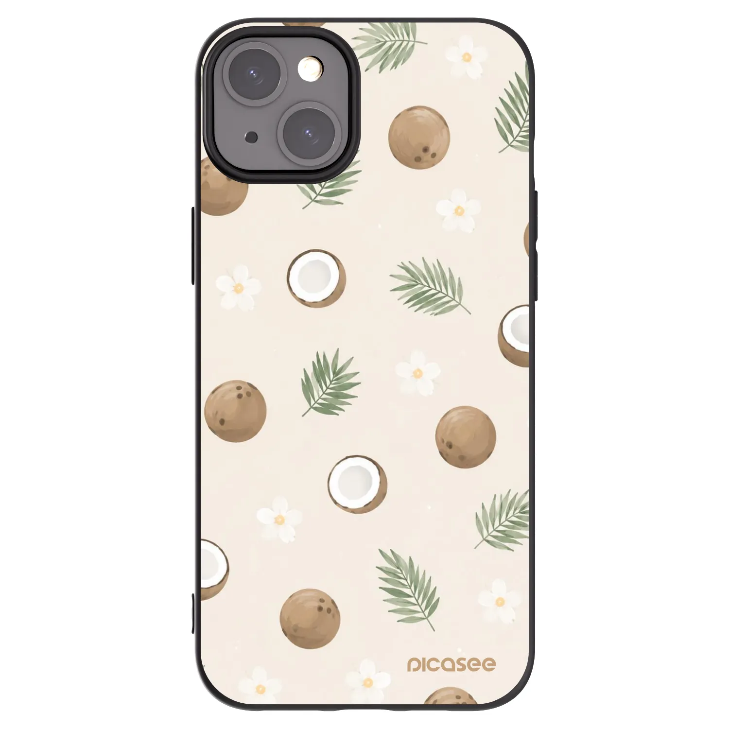 Picasee Μαύρη θήκη σιλικόνης για Apple iPhone 15 Plus - Coconut Breeze