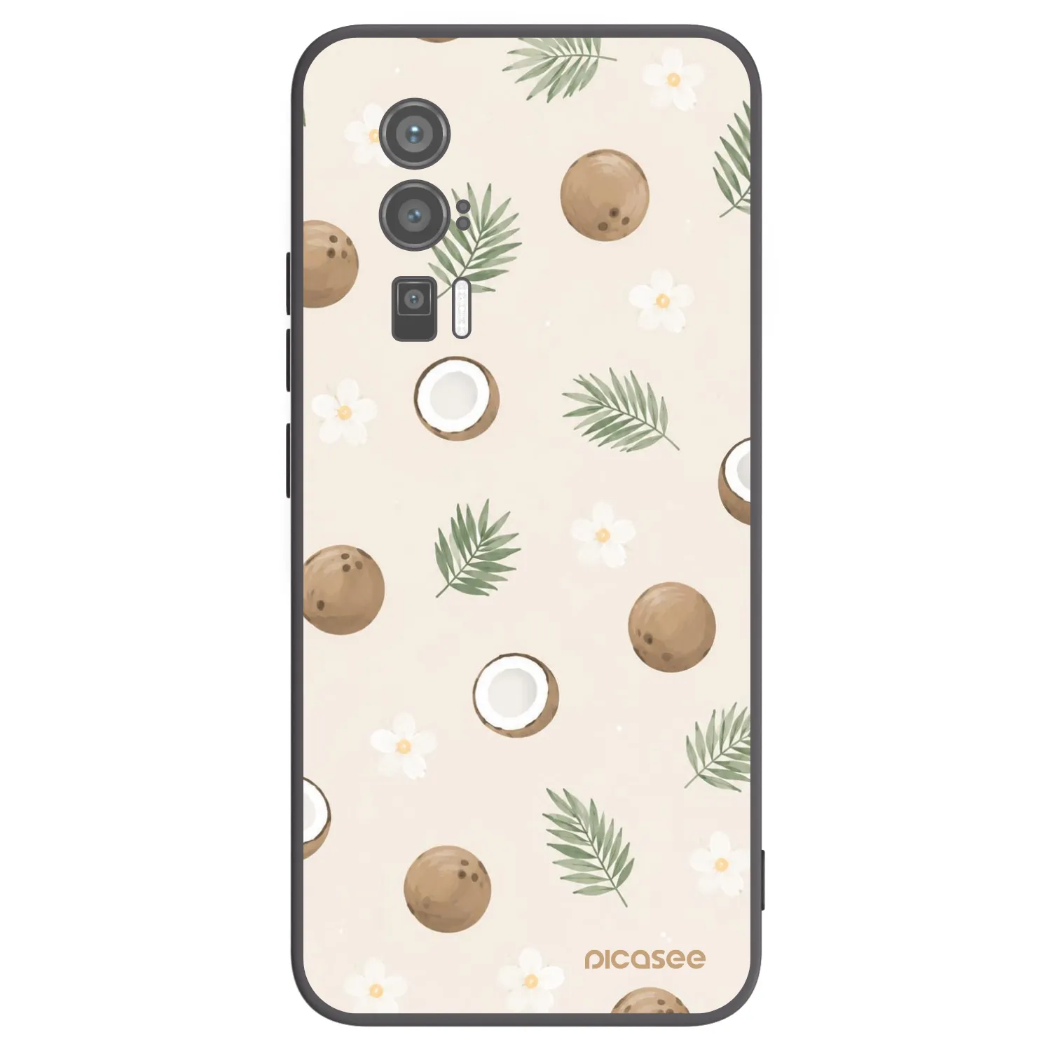 Picasee Μαύρη θήκη σιλικόνης για Xiaomi Poco F5 Pro 5G - Coconut Breeze