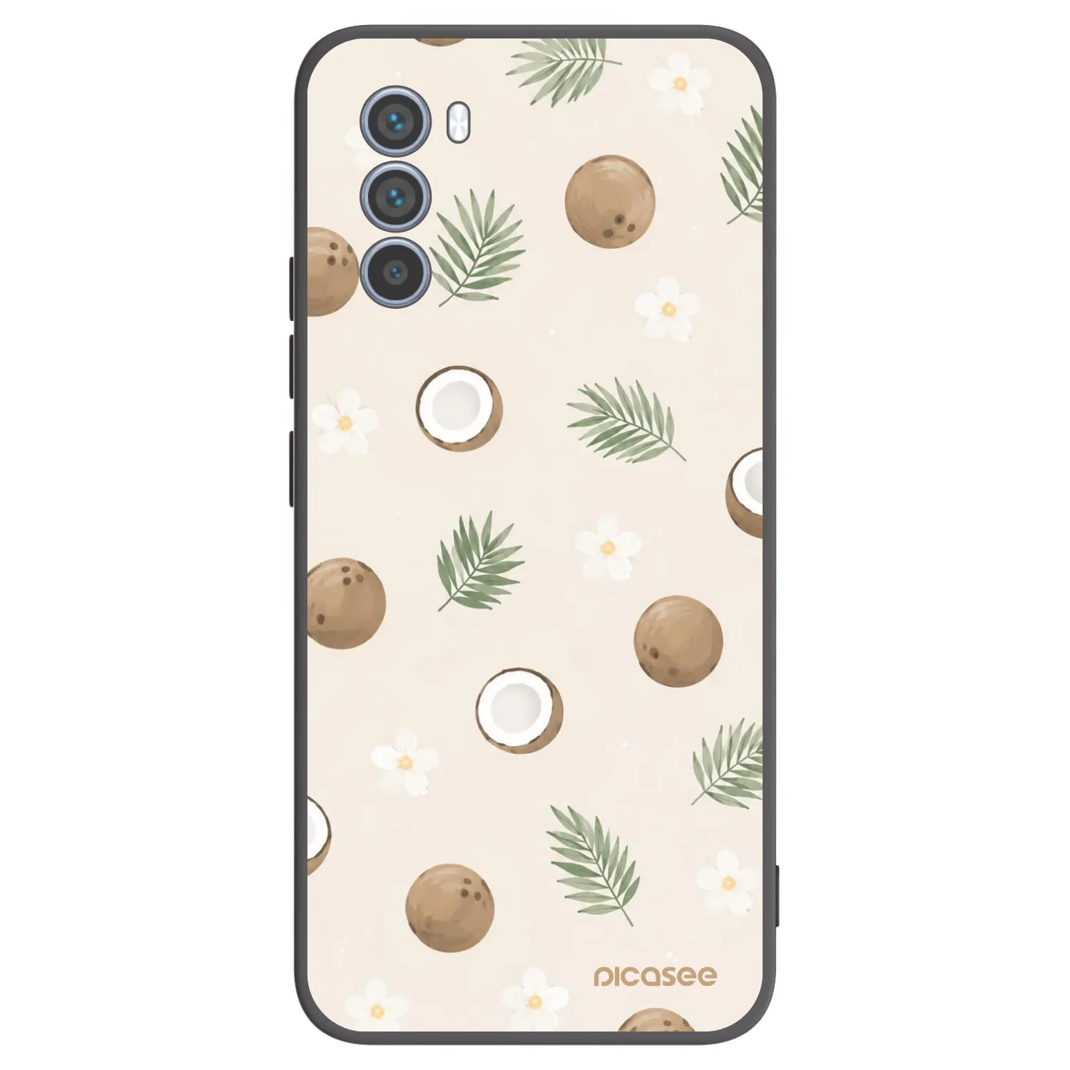 Picasee Μαύρη θήκη σιλικόνης για Motorola Moto G62 - Coconut Breeze