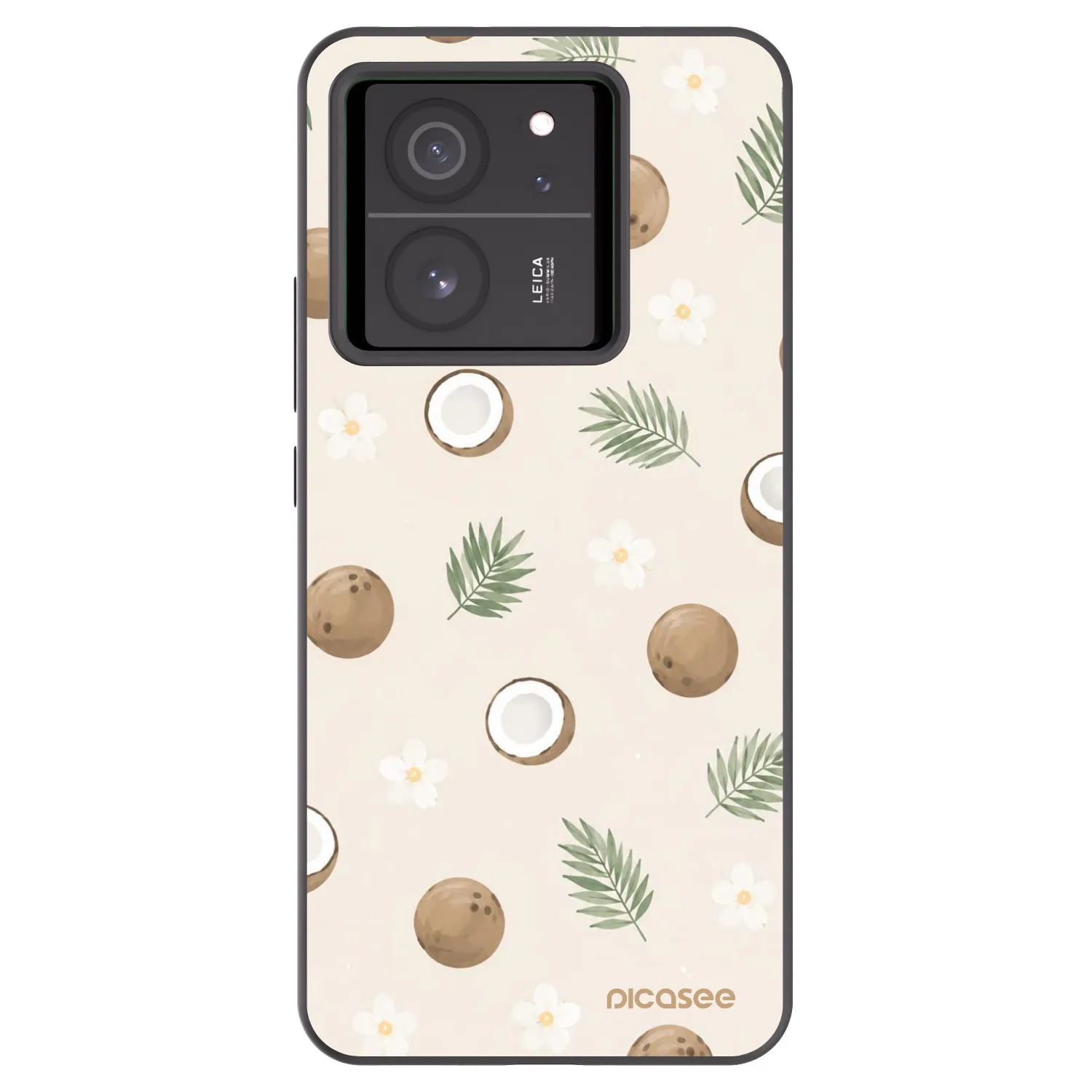 Picasee Μαύρη θήκη σιλικόνης για Xiaomi 13T - Coconut Breeze
