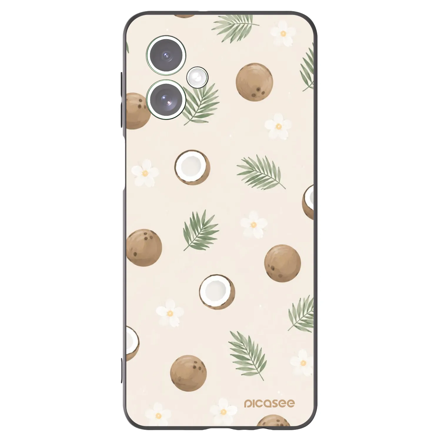 Picasee Μαύρη θήκη σιλικόνης για Motorola Moto G54 5G - Coconut Breeze