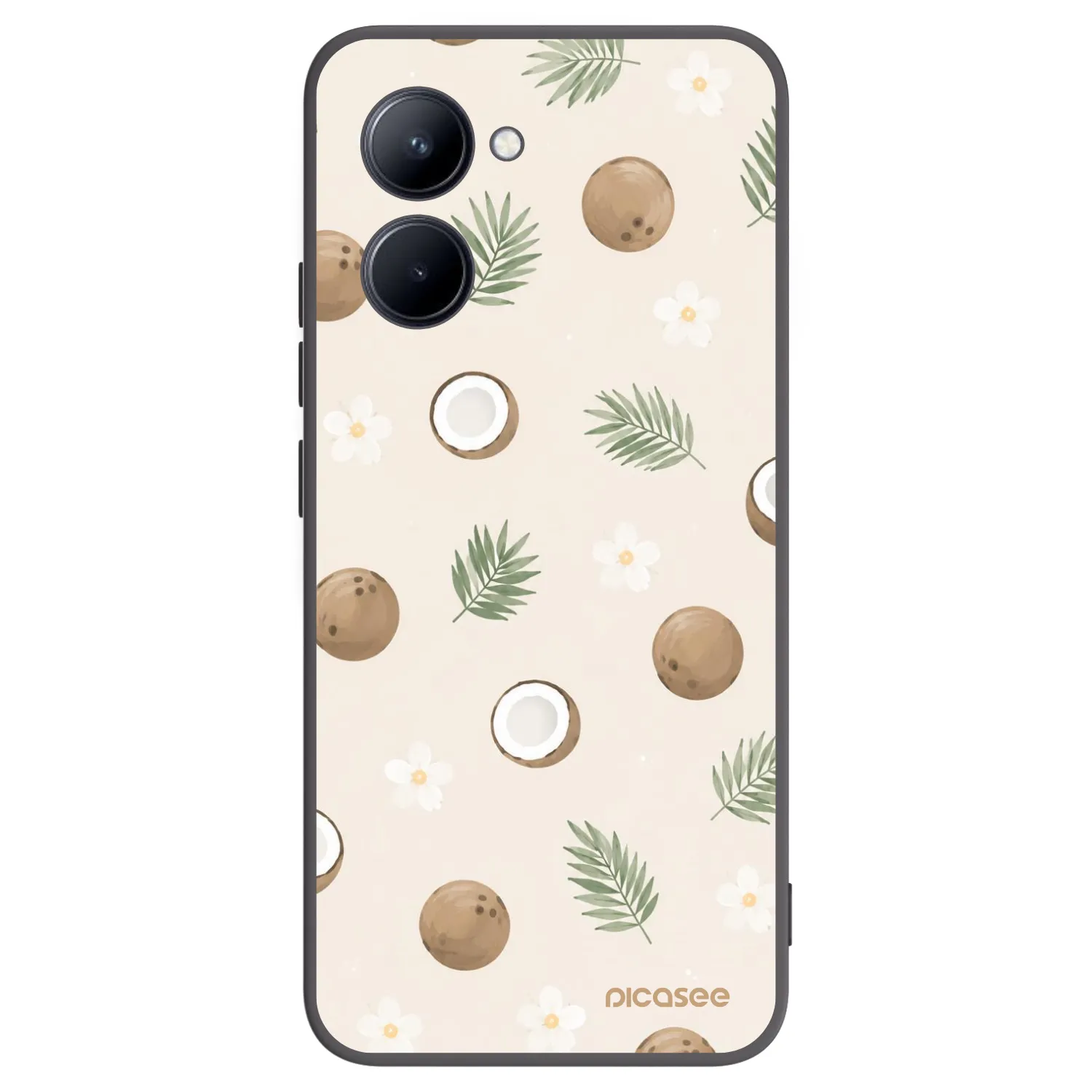 Picasee Μαύρη θήκη σιλικόνης για Realme C33 (2023) - Coconut Breeze