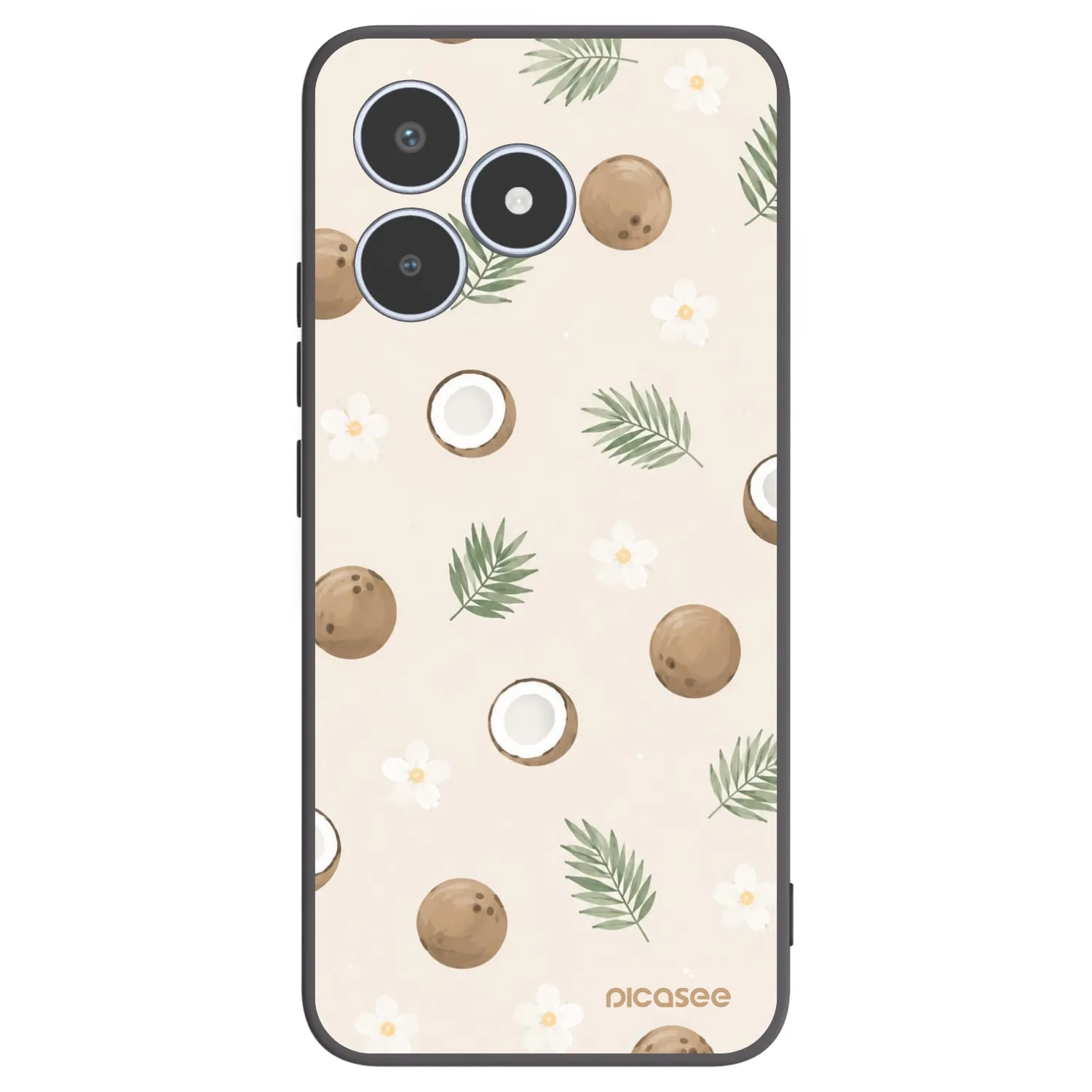 Picasee Μαύρη θήκη σιλικόνης για Realme C53 - Coconut Breeze