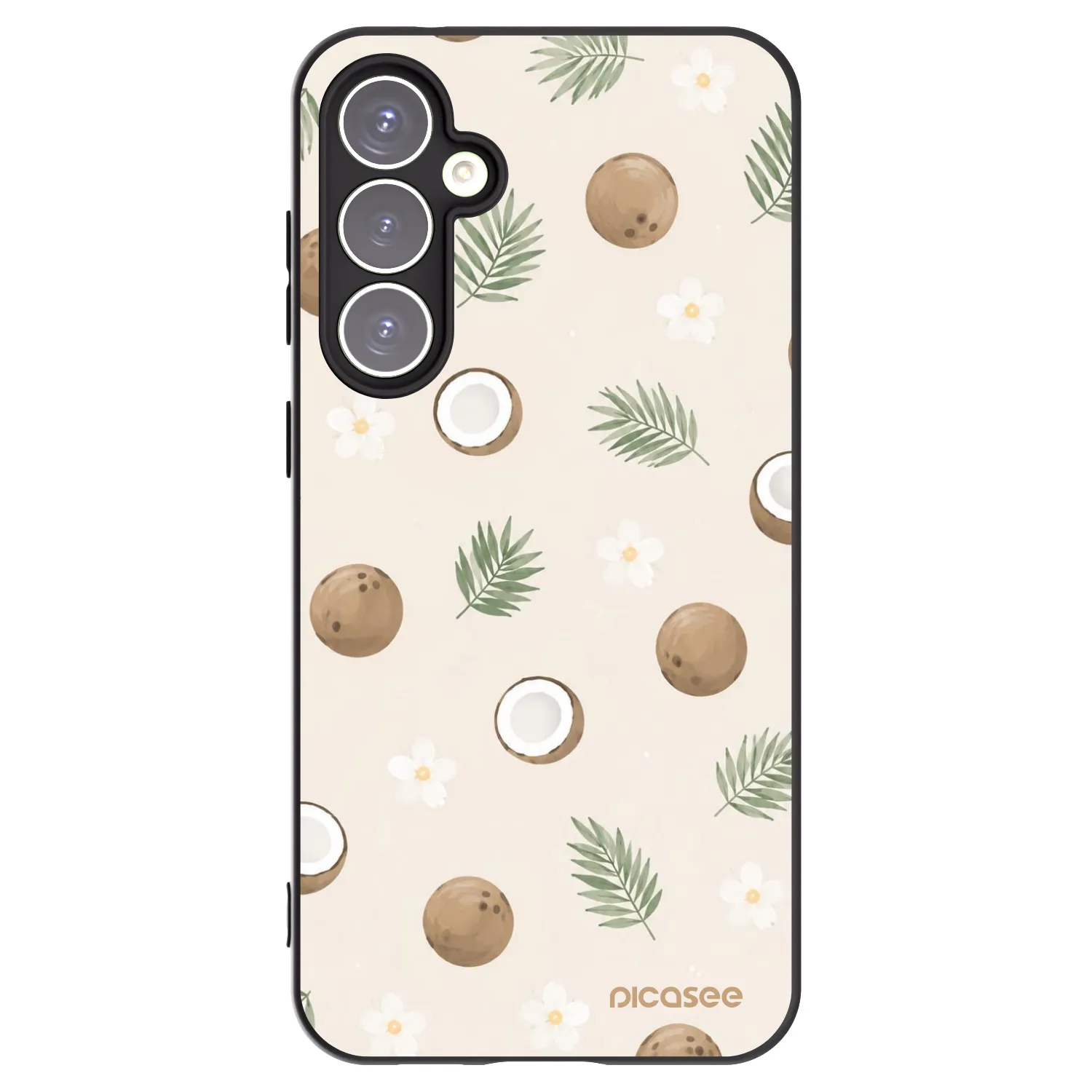 Picasee Μαύρη θήκη σιλικόνης για Samsung Galaxy S23 FE S711B - Coconut Breeze