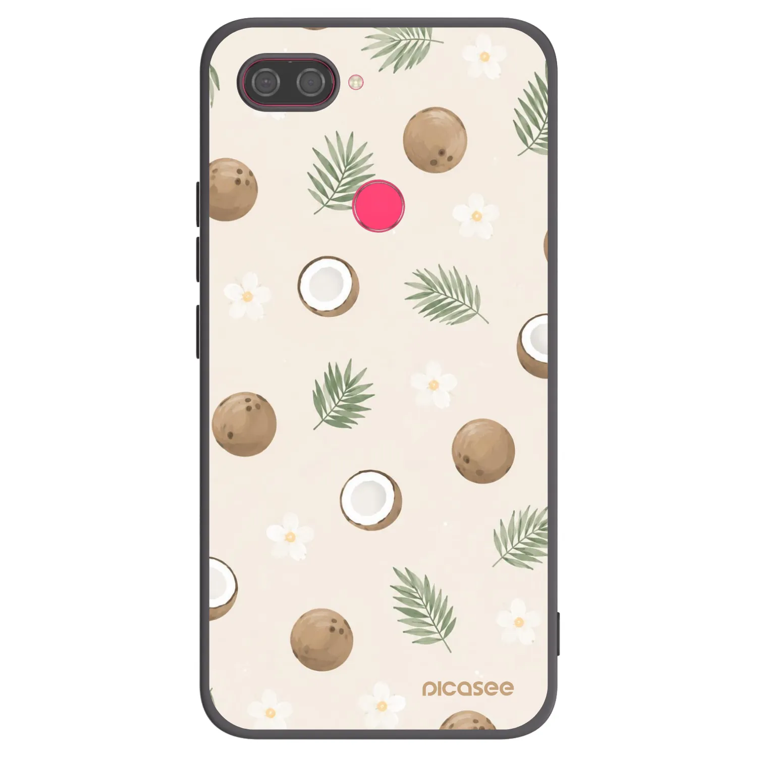 Picasee Μαύρη θήκη σιλικόνης για Xiaomi Mi 8 Lite - Coconut Breeze