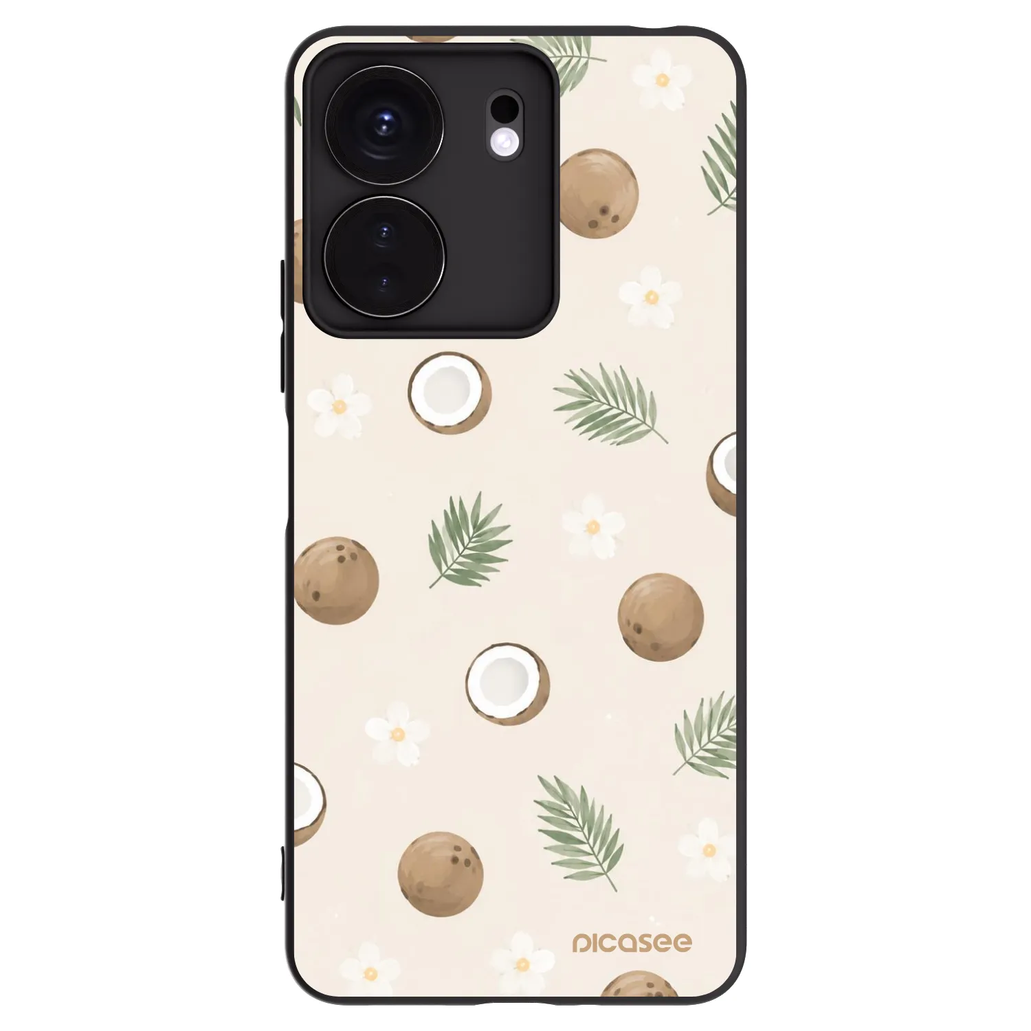 Picasee Μαύρη θήκη σιλικόνης για Xiaomi Redmi 13C 4G - Coconut Breeze