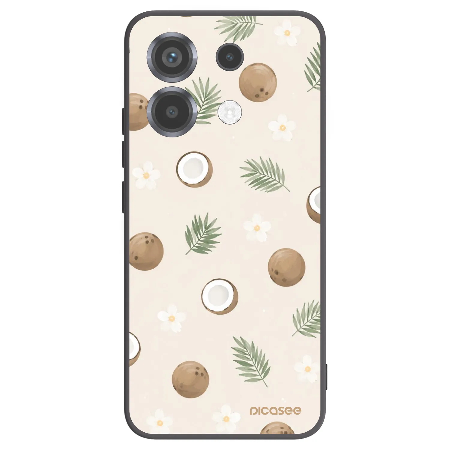 Picasee Μαύρη θήκη σιλικόνης για Xiaomi Poco X6 - Coconut Breeze