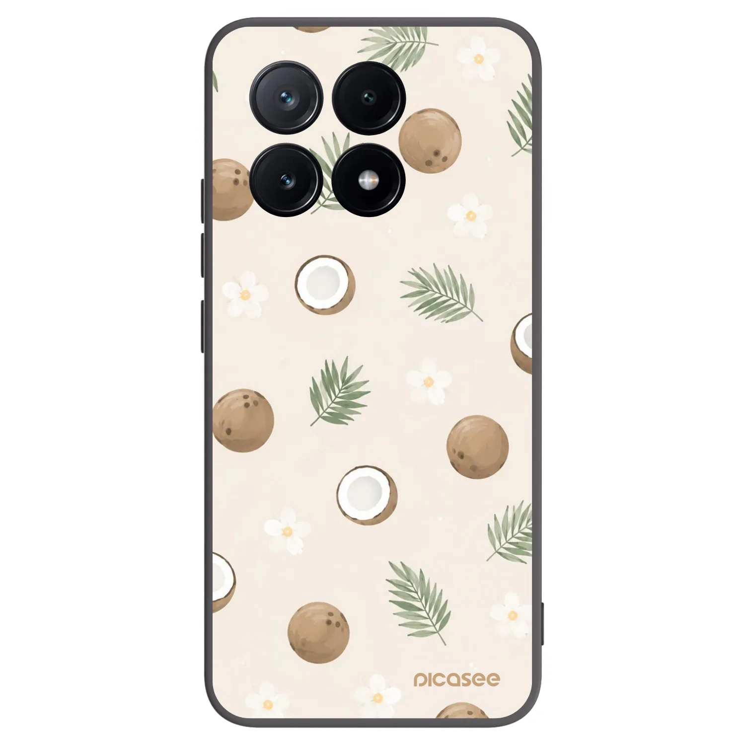 Picasee Μαύρη θήκη σιλικόνης για Xiaomi Poco X6 Pro - Coconut Breeze