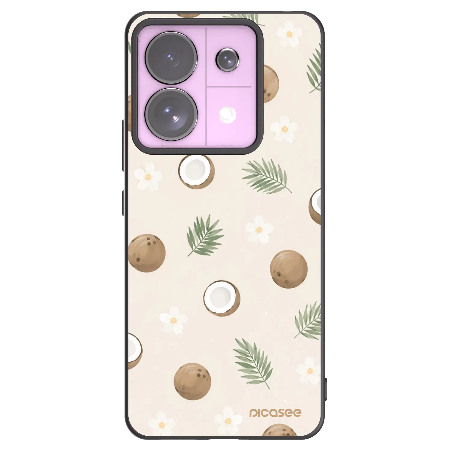 Picasee Μαύρη θήκη σιλικόνης για Xiaomi Redmi Note 13 Pro 5G - Coconut Breeze