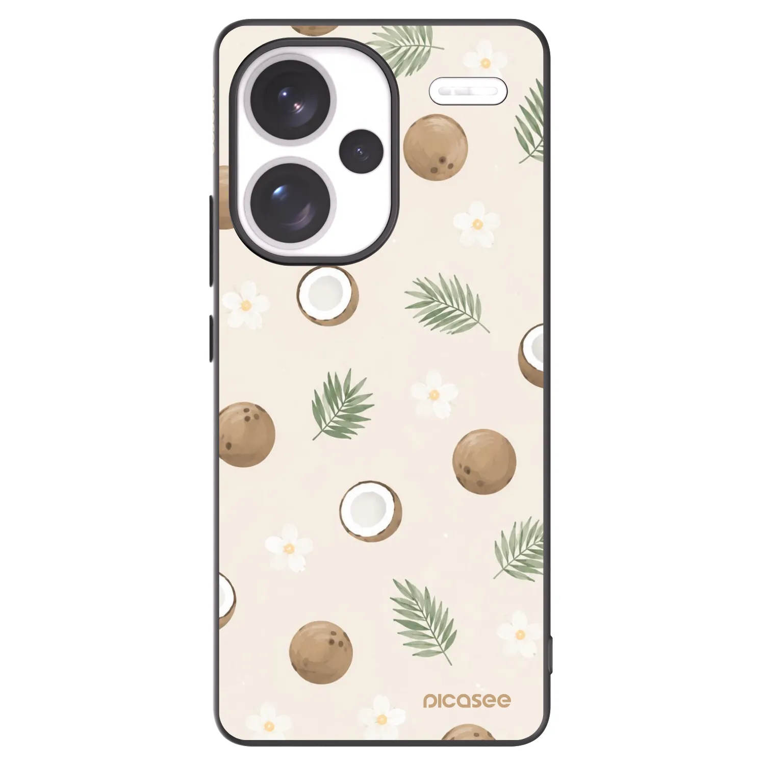 Picasee Μαύρη θήκη σιλικόνης για Xiaomi Redmi Note 13 Pro+ 5G - Coconut Breeze