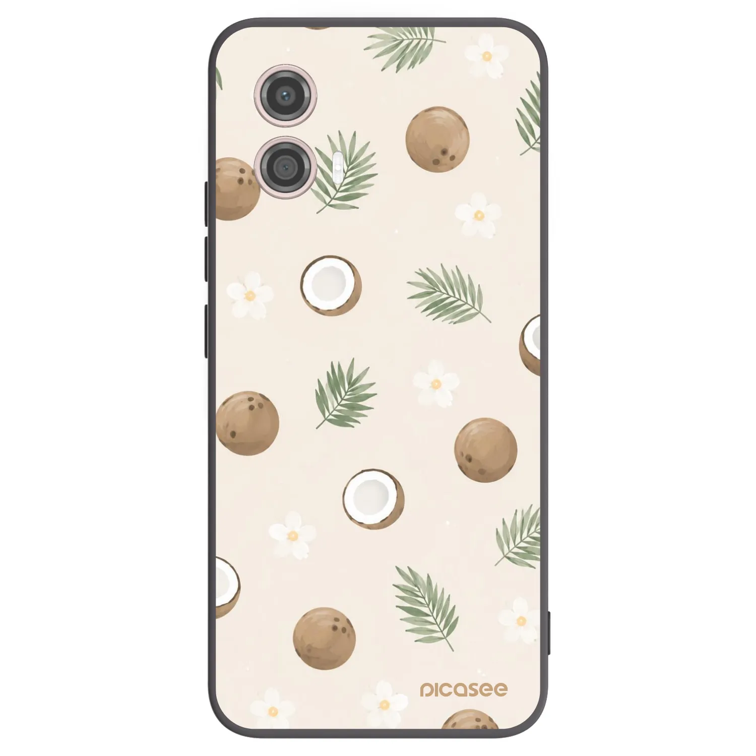 Picasee Μαύρη θήκη σιλικόνης για Motorola Moto G53 5G - Coconut Breeze