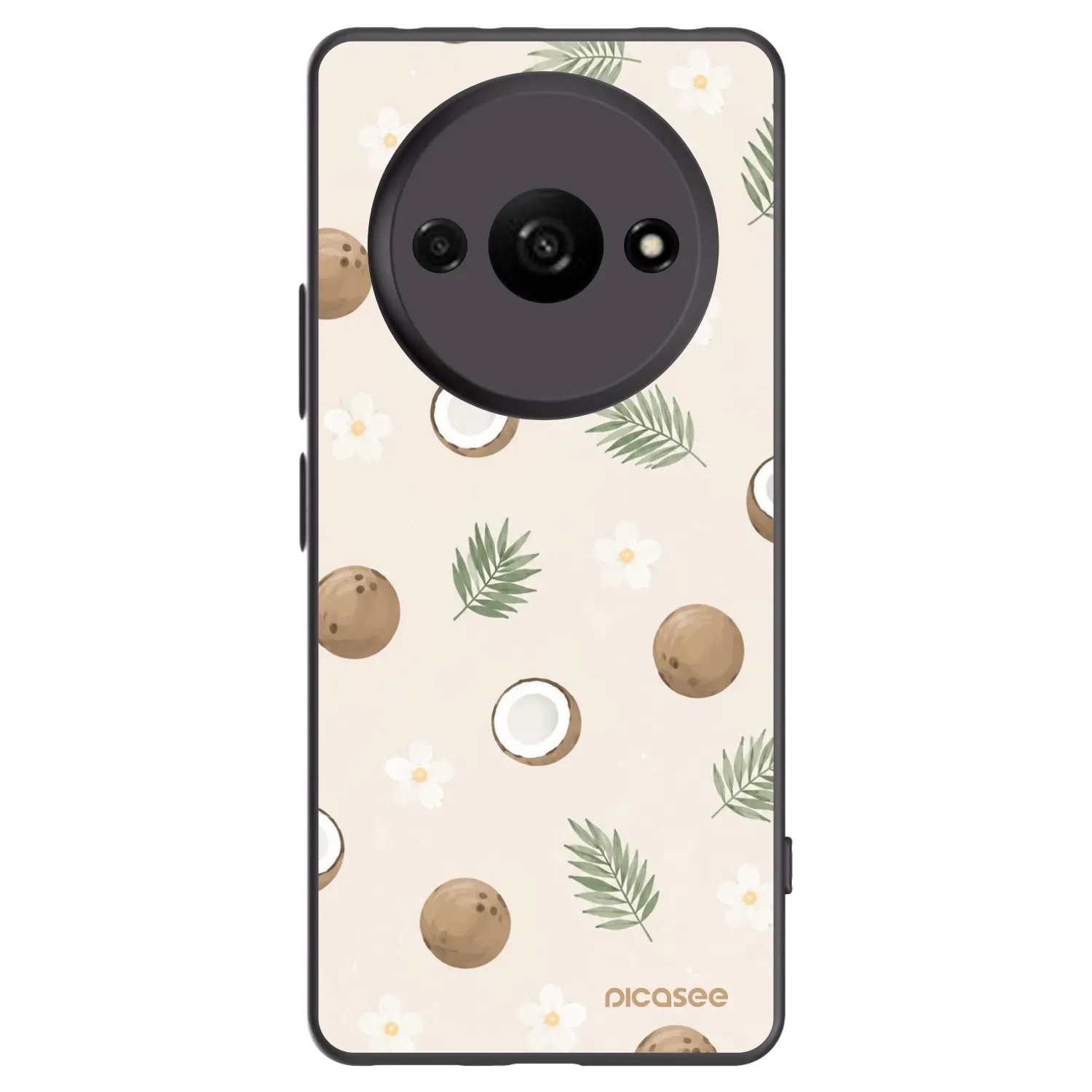 Picasee Μαύρη θήκη σιλικόνης για Xiaomi Redmi A3 - Coconut Breeze