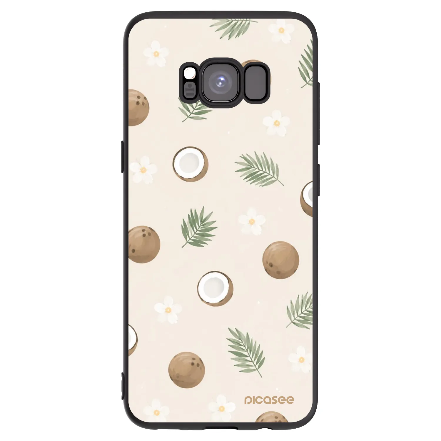 Picasee Μαύρη θήκη σιλικόνης για Samsung Galaxy S8 G950F - Coconut Breeze