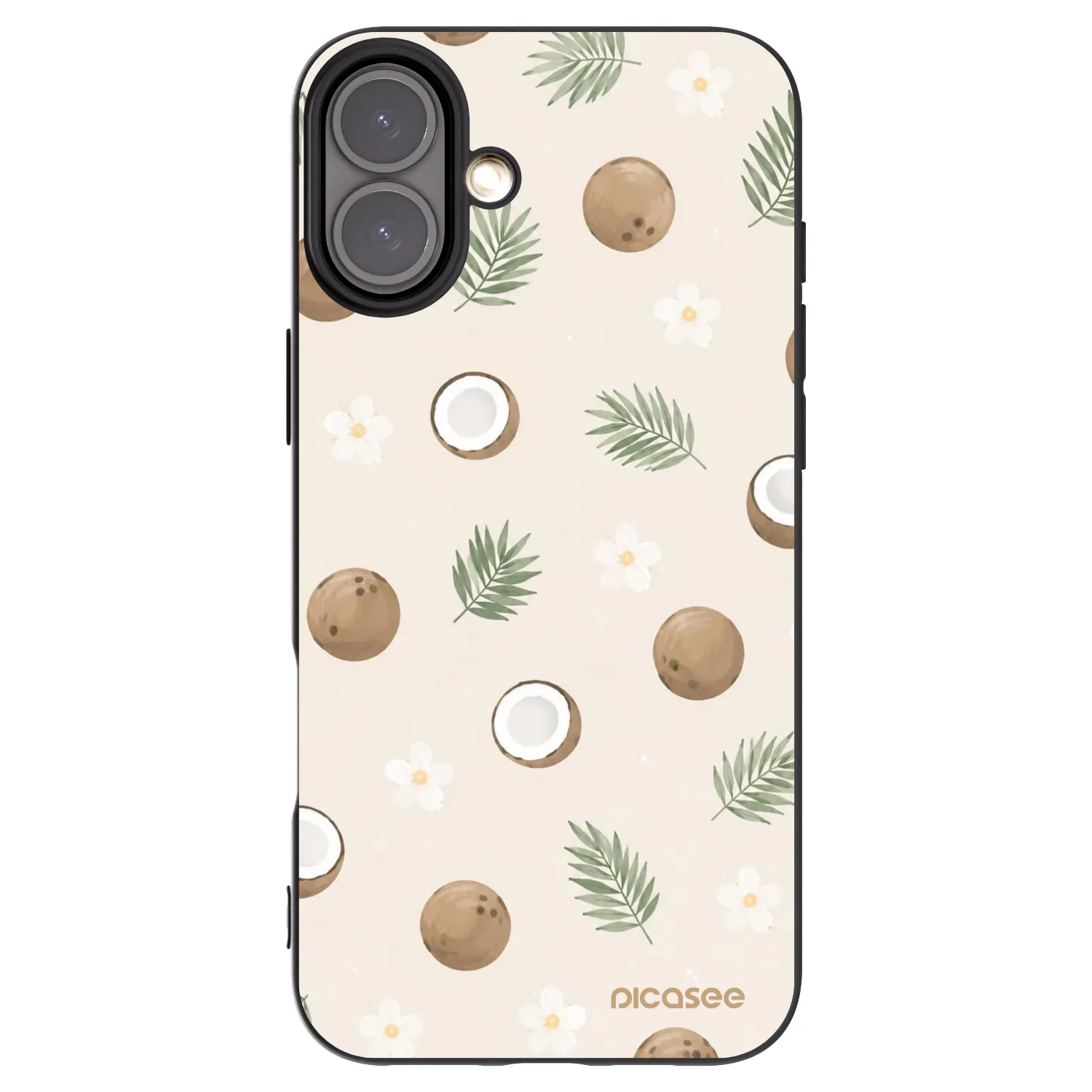 Picasee Μαύρη θήκη σιλικόνης για Apple iPhone 16 Plus - Coconut Breeze