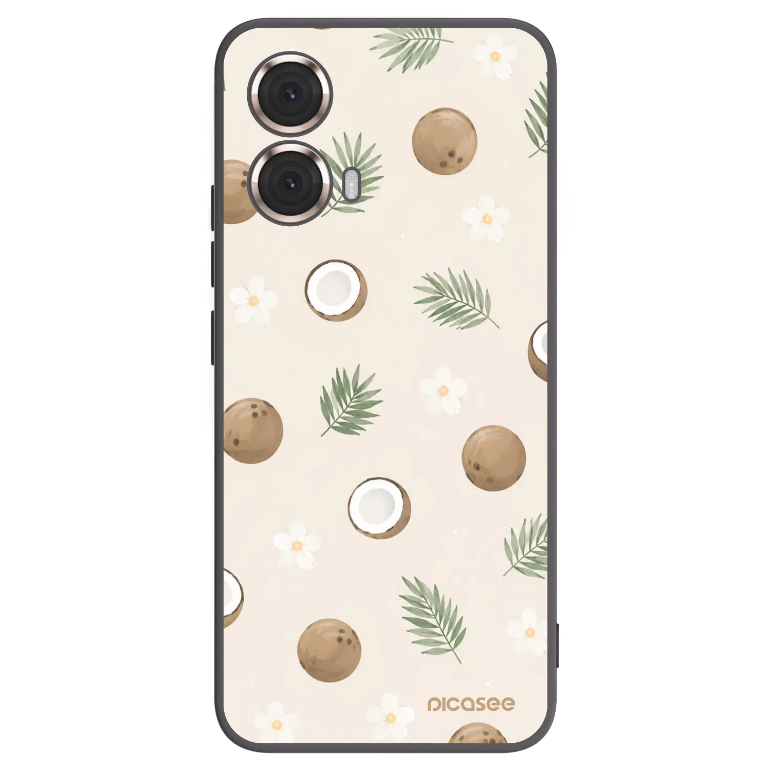 Picasee Μαύρη θήκη σιλικόνης για Motorola Moto G85 - Coconut Breeze