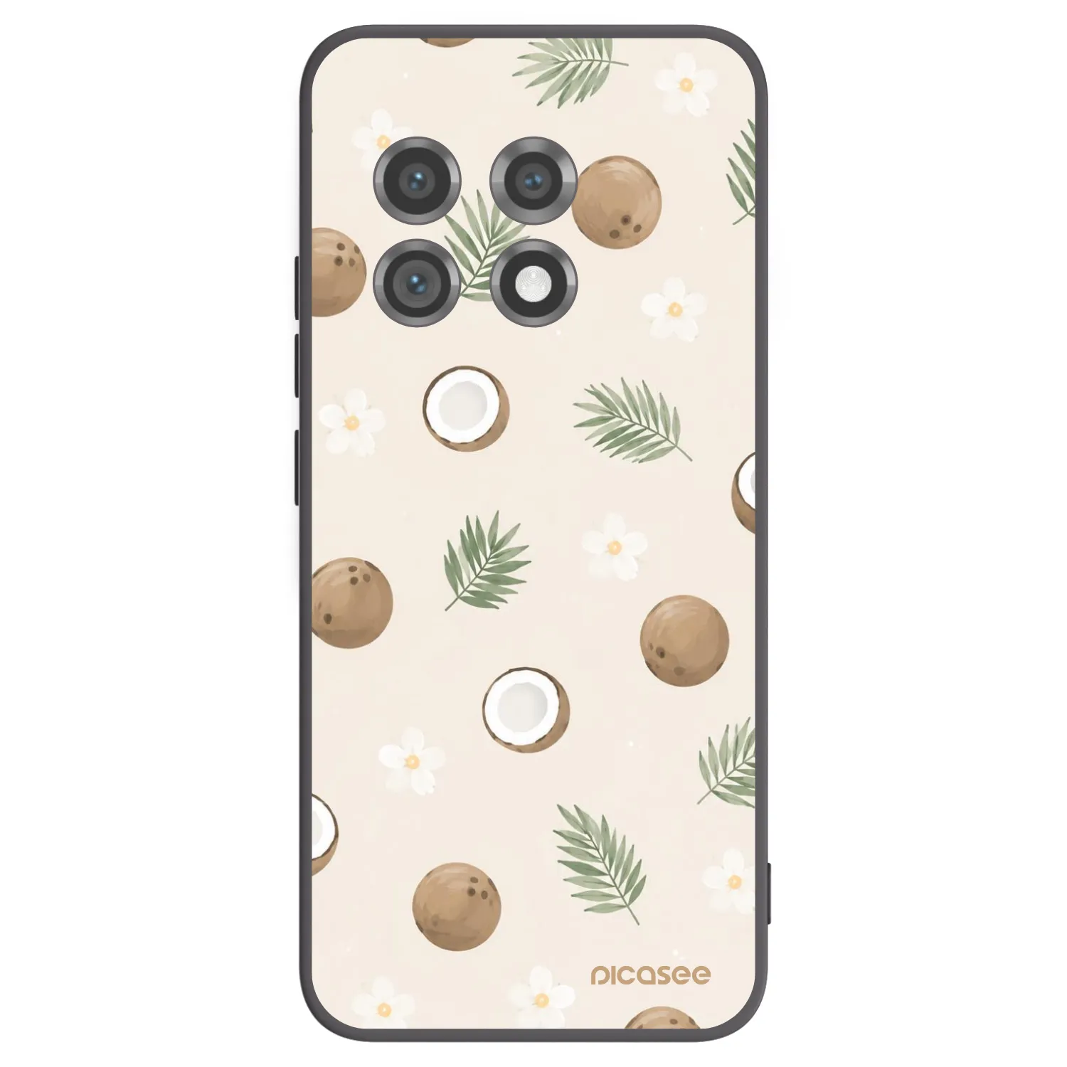 Picasee Μαύρη θήκη σιλικόνης για OnePlus 11 5G - Coconut Breeze