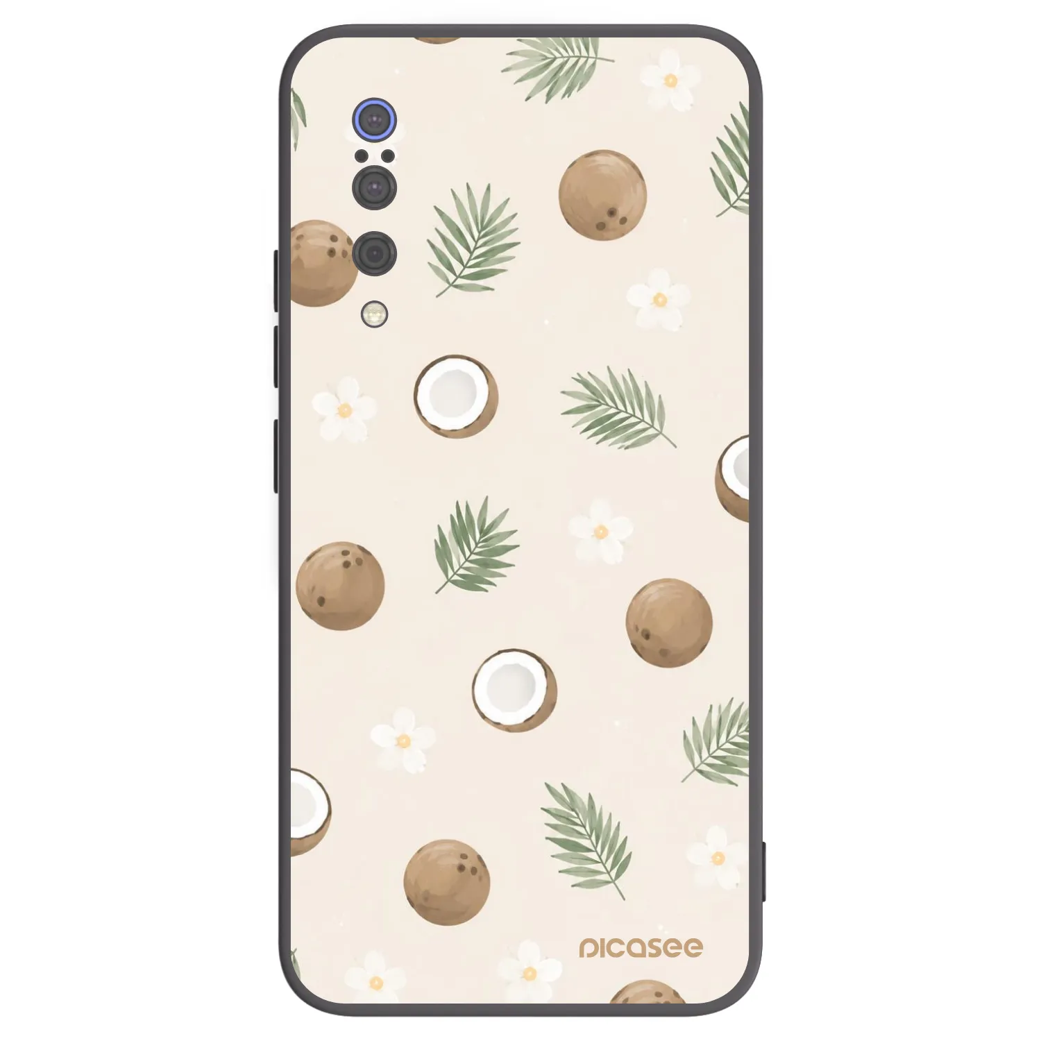 Picasee Μαύρη θήκη σιλικόνης για Xiaomi Mi 9 - Coconut Breeze