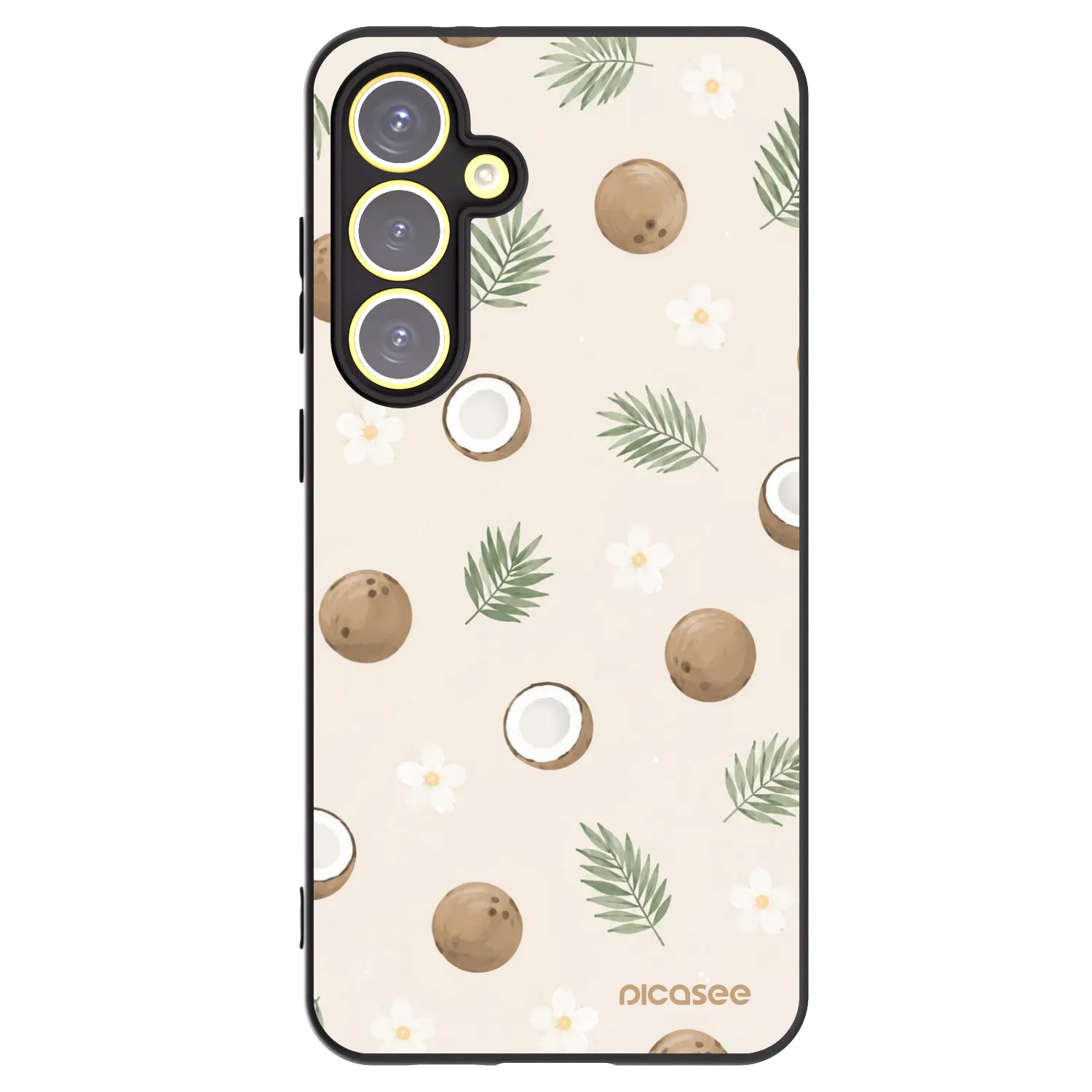 Picasee Μαύρη θήκη σιλικόνης για Samsung Galaxy S24 FE S721B - Coconut Breeze