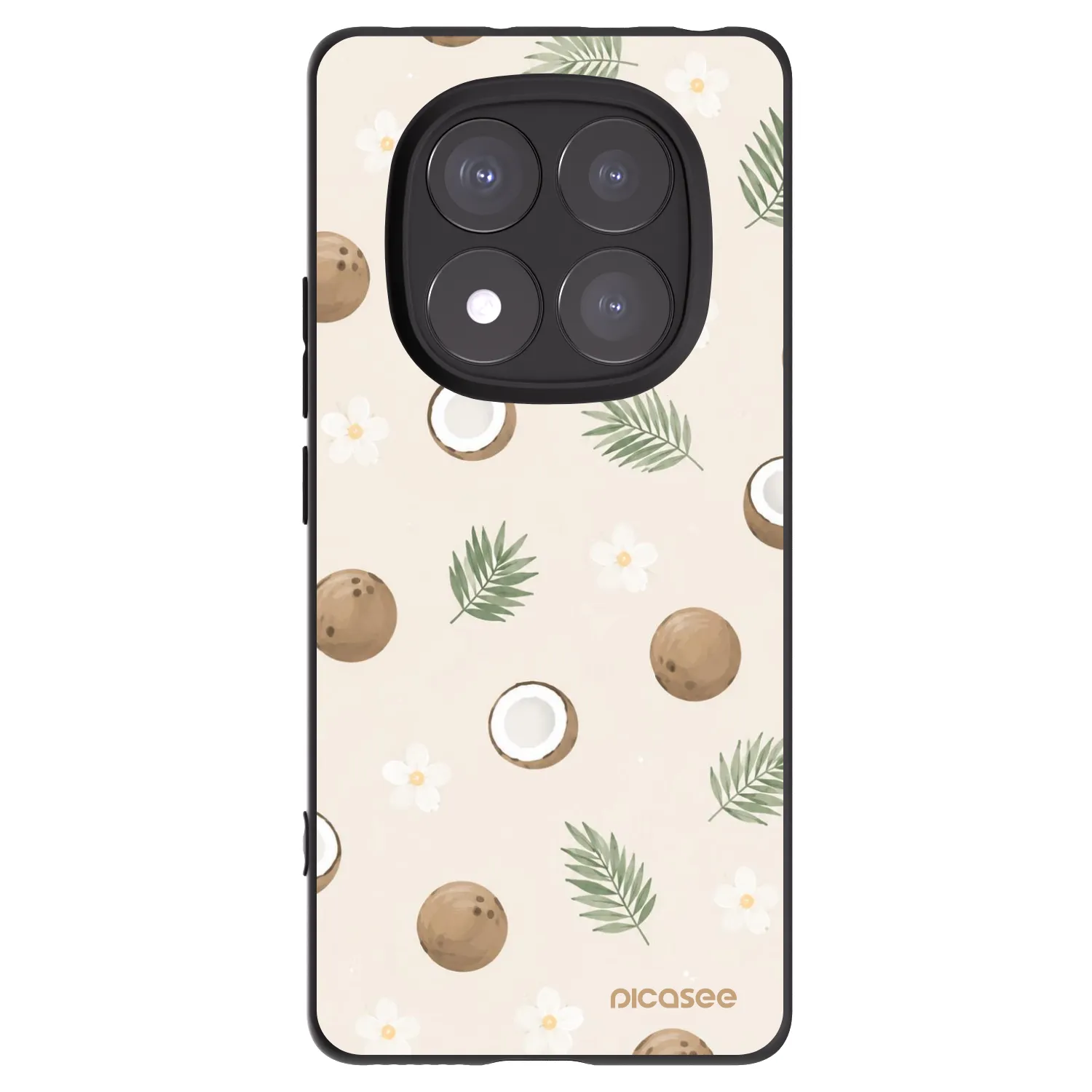 Picasee Μαύρη θήκη σιλικόνης για Xiaomi Redmi Note 14 Pro+ 5G - Coconut Breeze