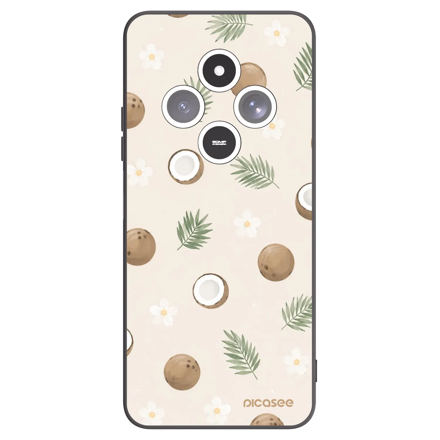 Picasee Μαύρη θήκη σιλικόνης για Xiaomi Redmi 14C - Coconut Breeze