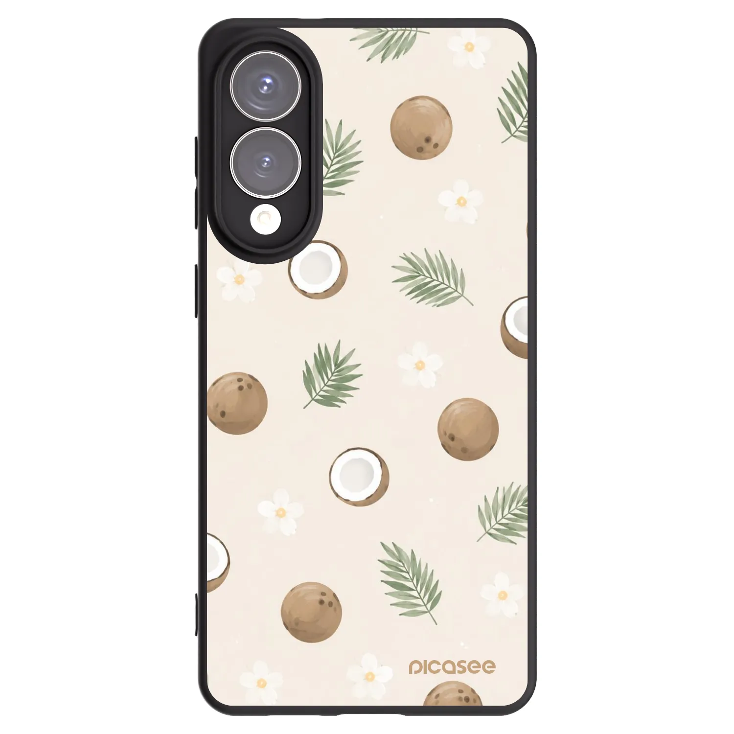 Picasee Μαύρη θήκη σιλικόνης για Samsung Galaxy S25 Edge 5G - Coconut Breeze