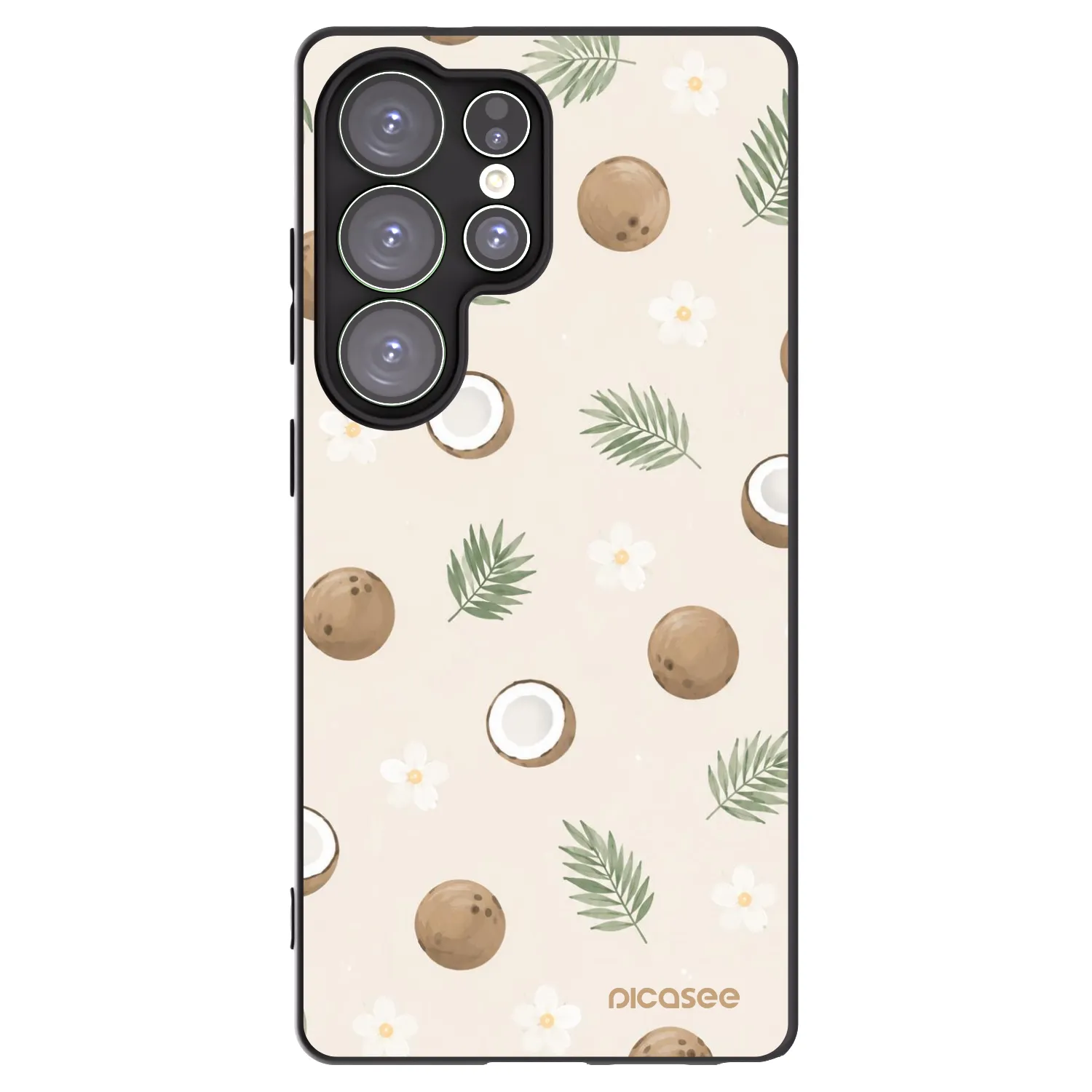 Picasee Μαύρη θήκη σιλικόνης για Samsung Galaxy S25 Ultra 5G - Coconut Breeze