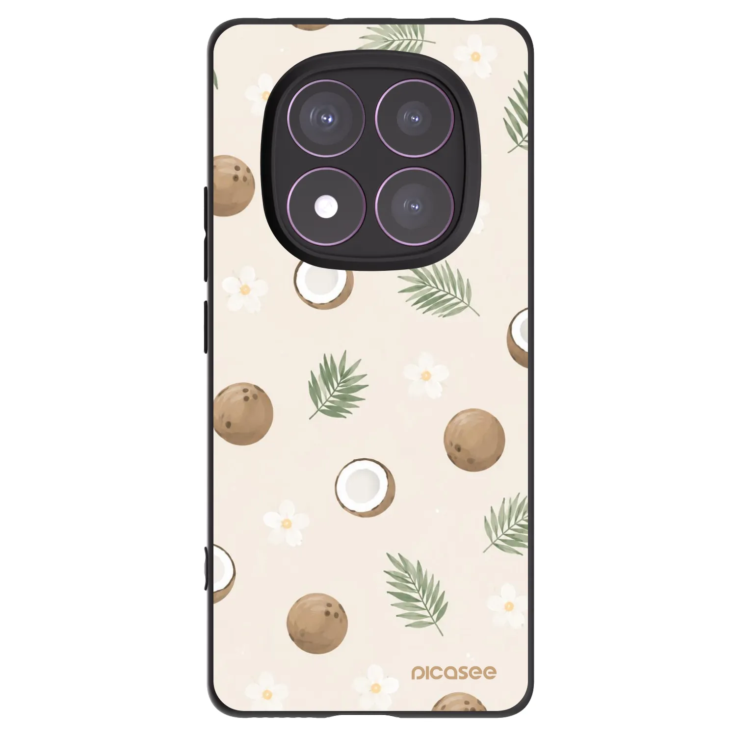 Picasee Μαύρη θήκη σιλικόνης για Xiaomi Redmi Note 14 Pro 4G - Coconut Breeze
