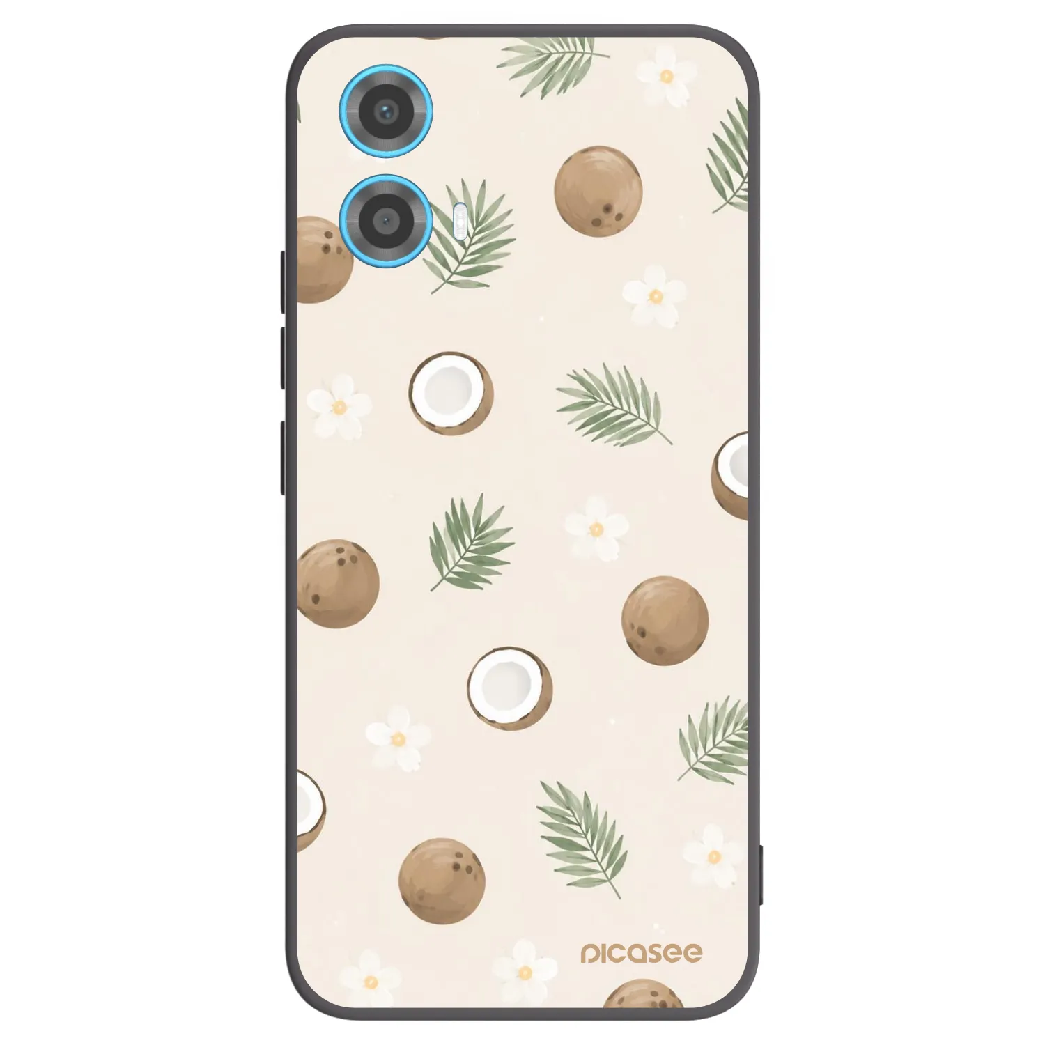 Picasee Μαύρη θήκη σιλικόνης για Motorola Moto G34 5G - Coconut Breeze