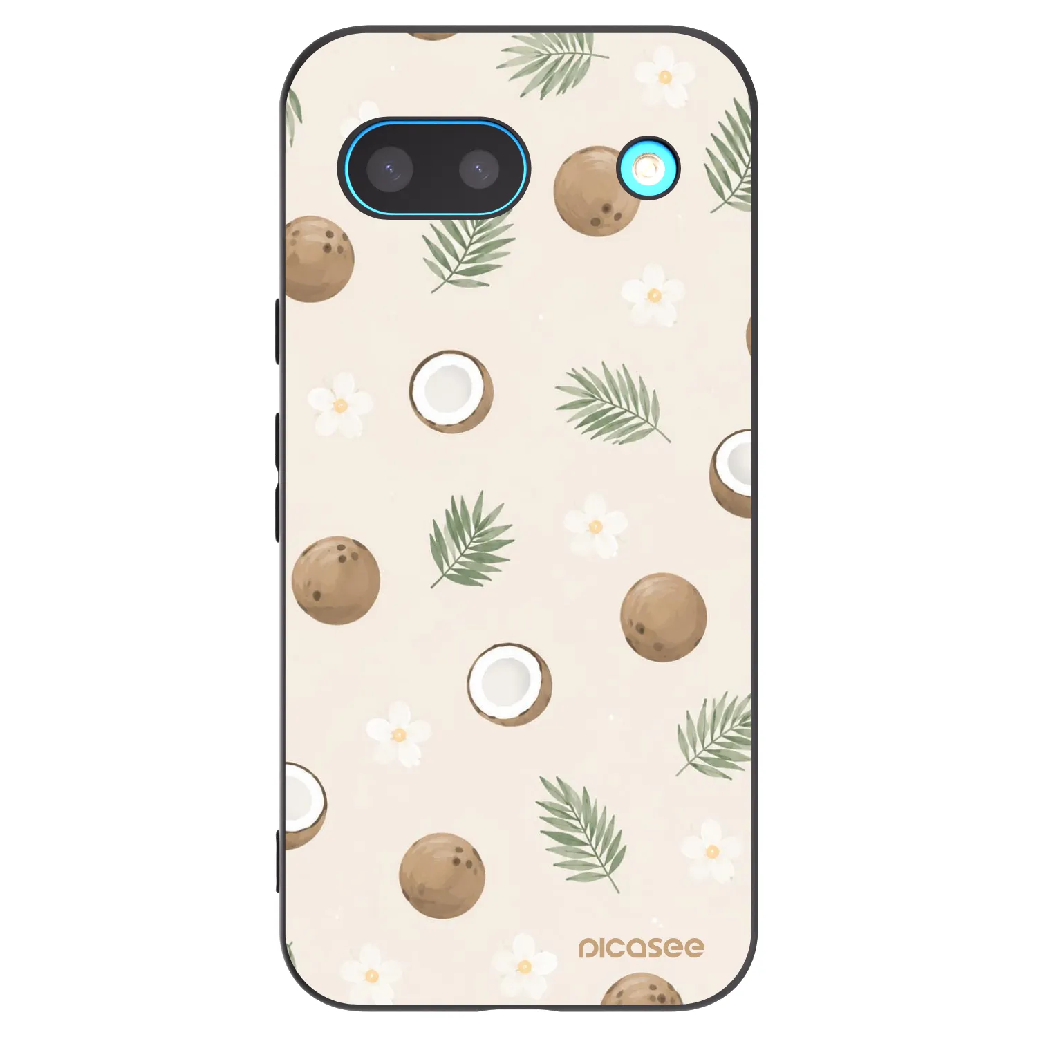 Picasee Μαύρη θήκη σιλικόνης για Google Pixel 8a - Coconut Breeze