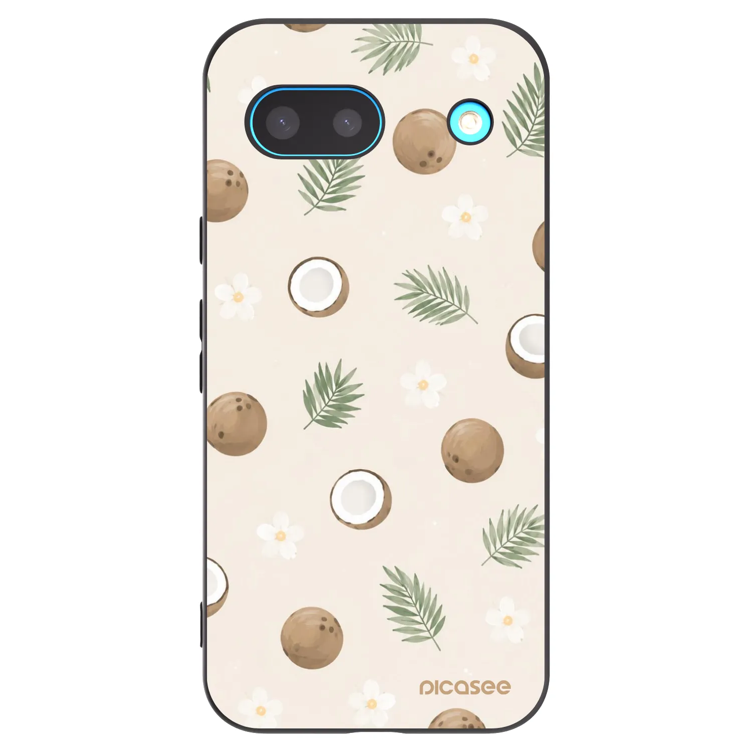 Picasee Μαύρη θήκη σιλικόνης για Google Pixel 8 - Coconut Breeze