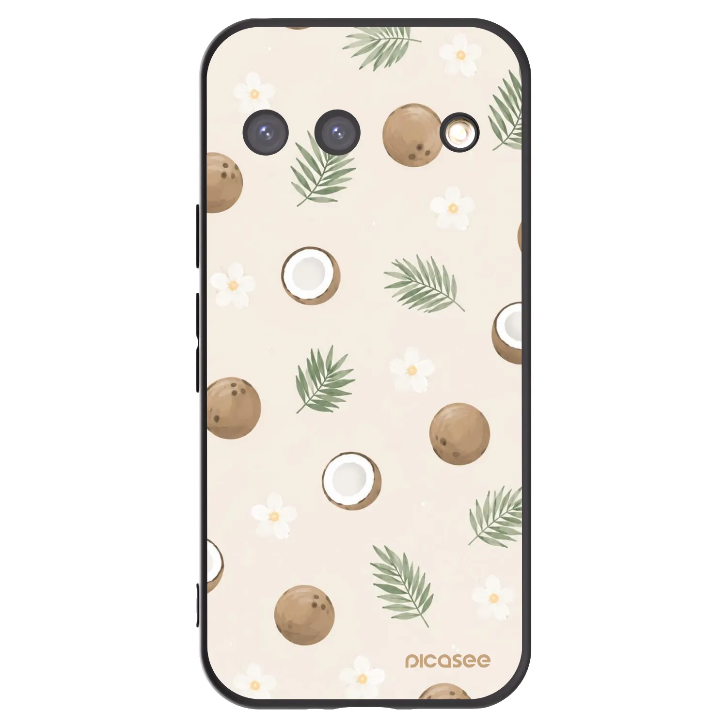 Picasee Μαύρη θήκη σιλικόνης για Google Pixel 9 - Coconut Breeze