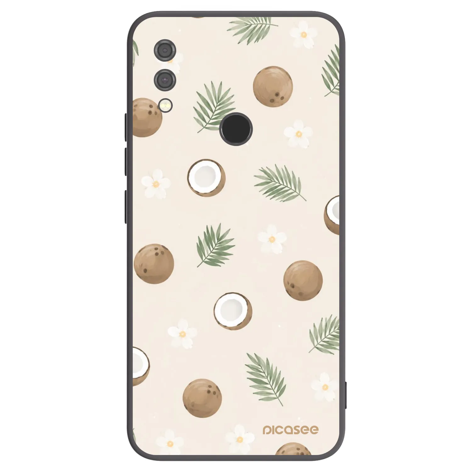 Picasee Μαύρη θήκη σιλικόνης για Xiaomi Redmi Note 7 - Coconut Breeze