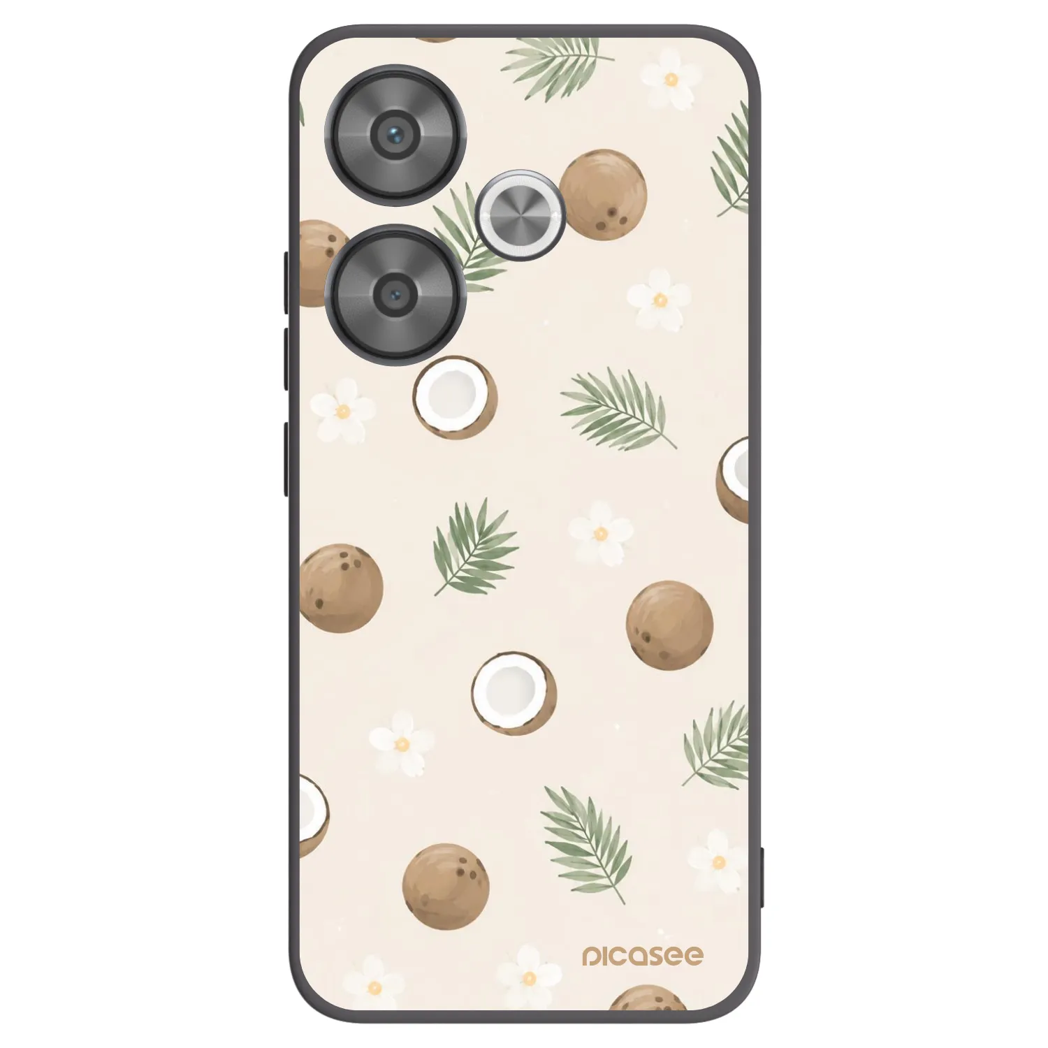 Picasee Μαύρη θήκη σιλικόνης για Xiaomi Poco F6 - Coconut Breeze