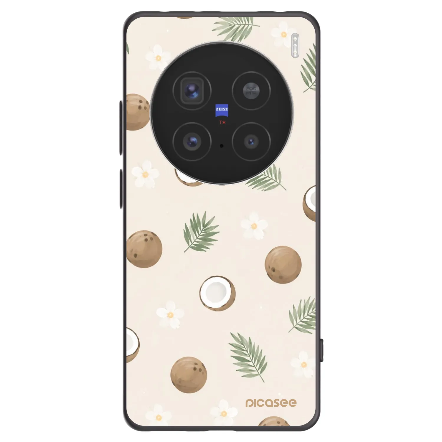 Picasee Μαύρη θήκη σιλικόνης για Vivo X200 Pro - Coconut Breeze